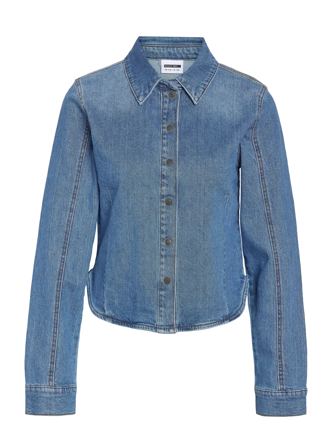 NOISY MAY NMGINA BERRY LS FIT SHIRT AZ476MB NOOS - NOISY MAY - MEDIUM BLUE DENIM / blue
