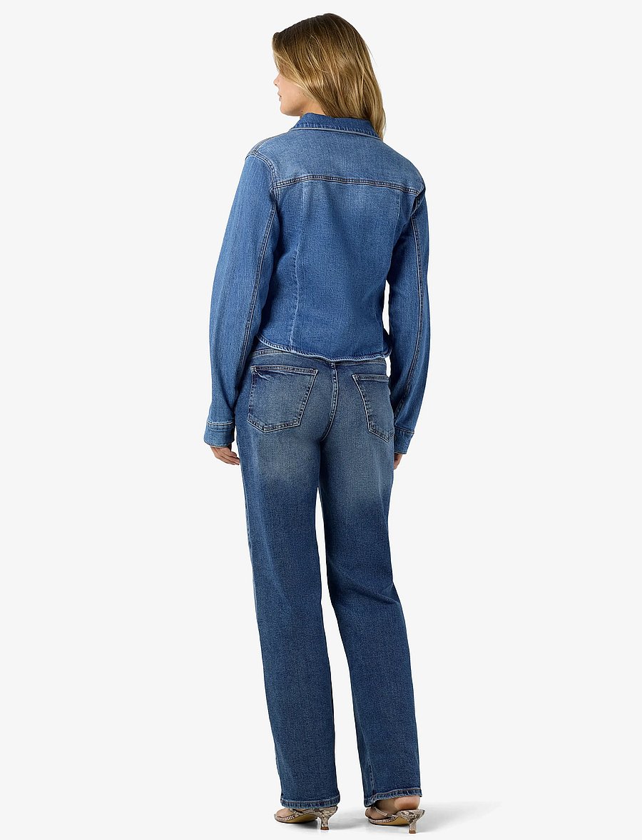 NOISY MAY - NMGINA BERRY LS FIT SHIRT AZ476MB NOOS - teksasärgid - medium blue denim - 3