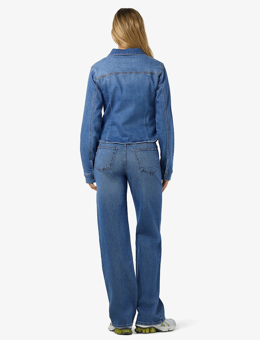 NOISY MAY - NMGINA BERRY LS FIT SHIRT AZ476MB NOOS - teksasärgid - medium blue denim - 5