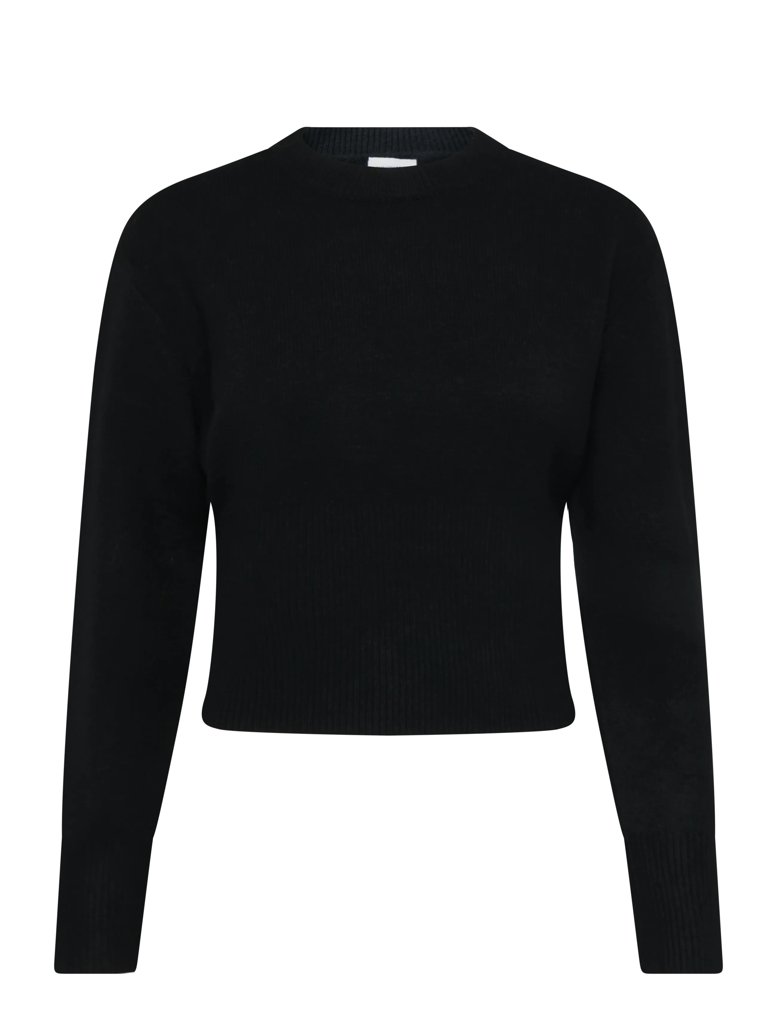NOISY MAY NMSLOAN L/S O-NECK KNIT NOOS - Tøj - BLACK / black