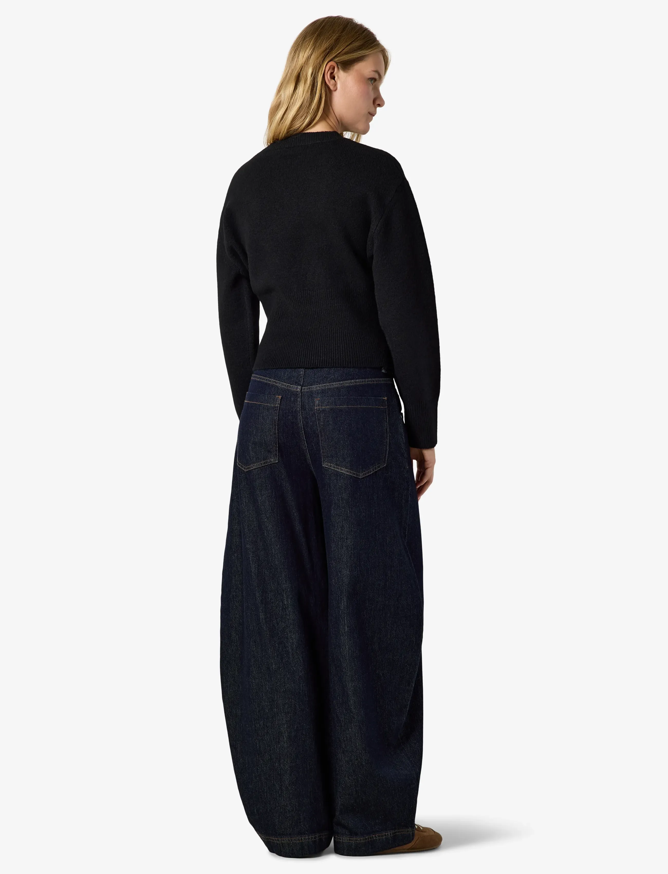NOISY MAY - NMSLOAN L/S O-NECK KNIT NOOS - striktrøjer - black - 4