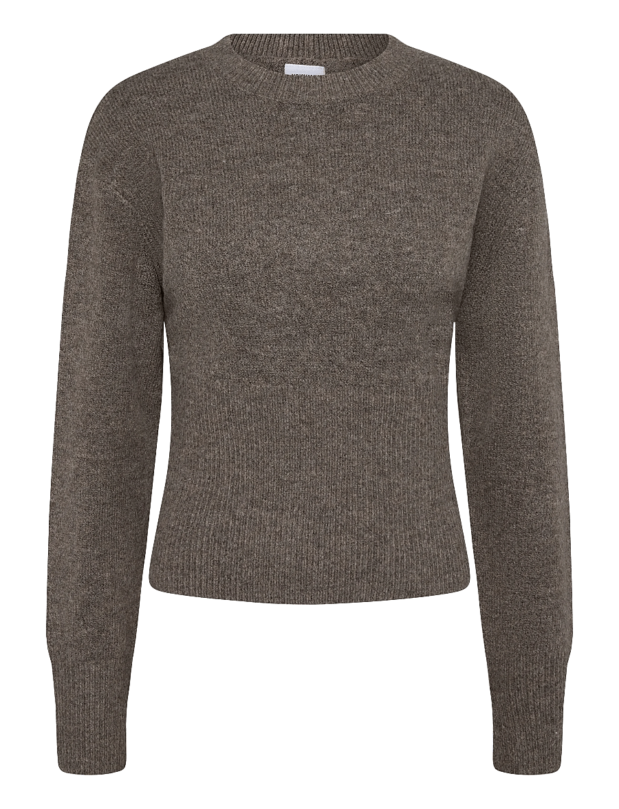 NOISY MAY - NMSLOAN L/S O-NECK KNIT NOOS - pullover - morel - 1