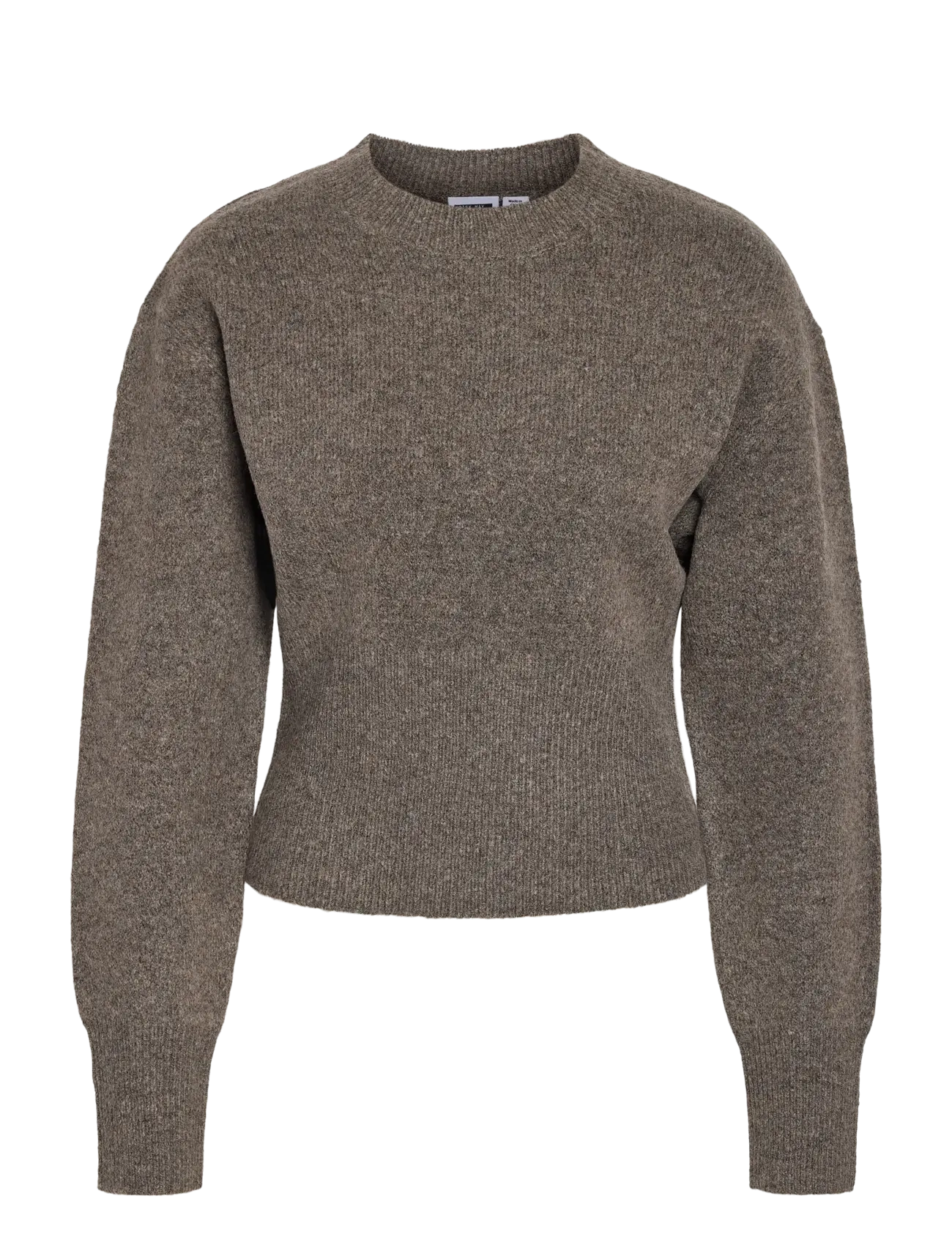 NOISY MAY NMSLOAN L/S O-NECK KNIT NOOS - Kleidung - MOREL / brown