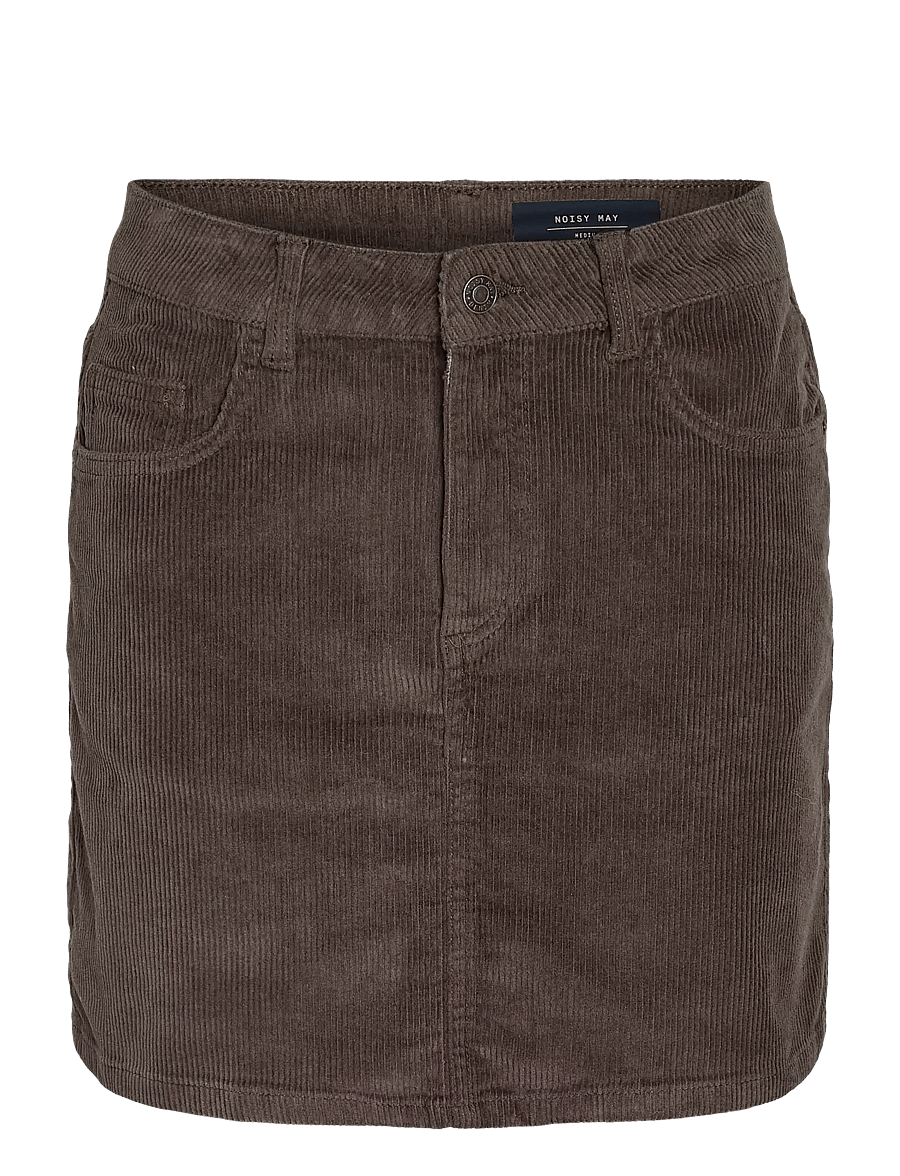 NOISY MAY - NMCORD YOLANDA MW SKIRT NOOS - kurze röcke - chocolate brown - 1