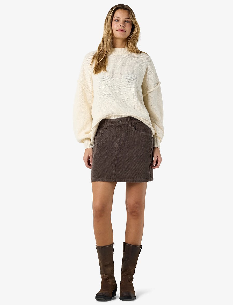 NOISY MAY - NMCORD YOLANDA MW SKIRT NOOS - korta kjolar - chocolate brown - 3