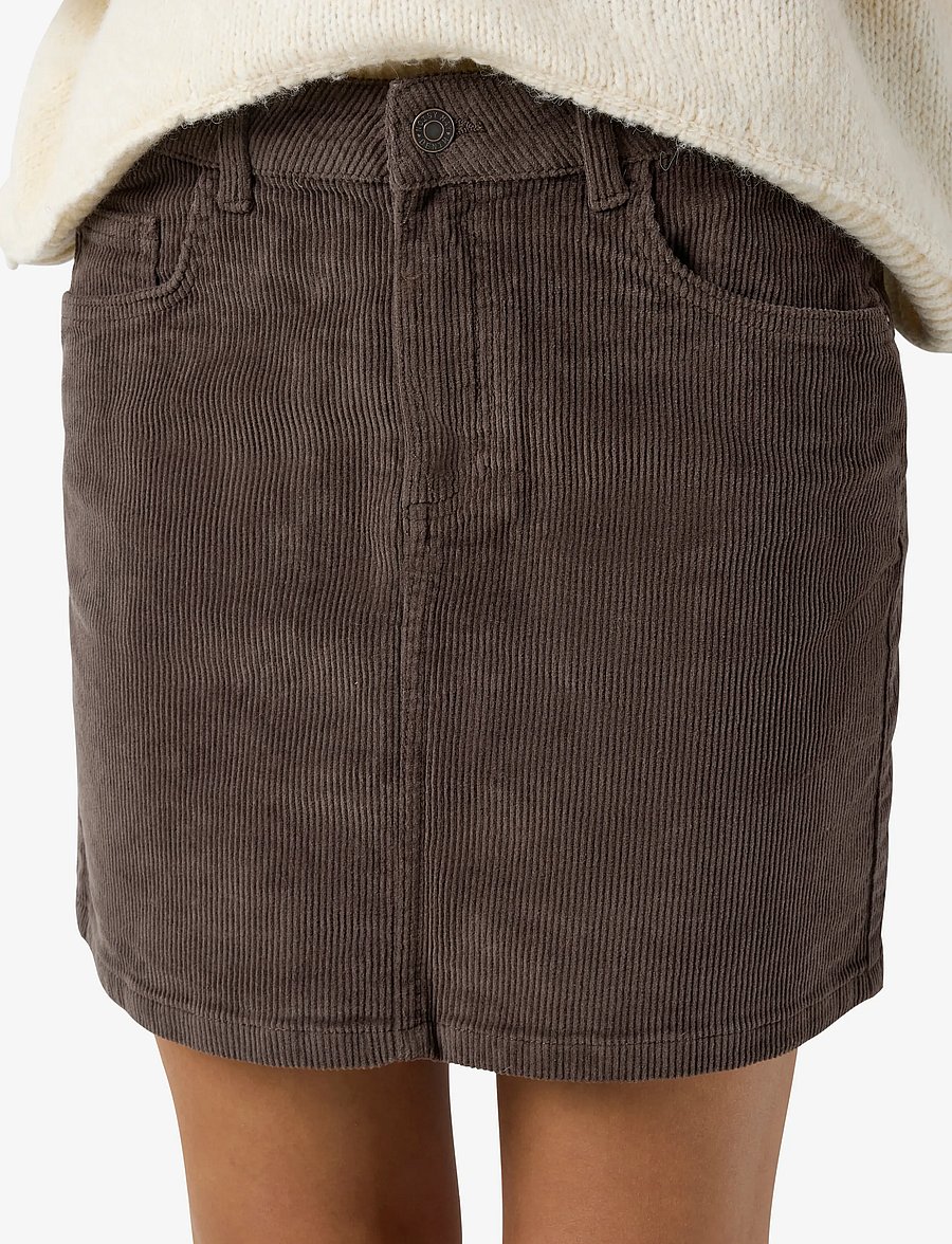 NOISY MAY - NMCORD YOLANDA MW SKIRT NOOS - kurze röcke - chocolate brown - 5