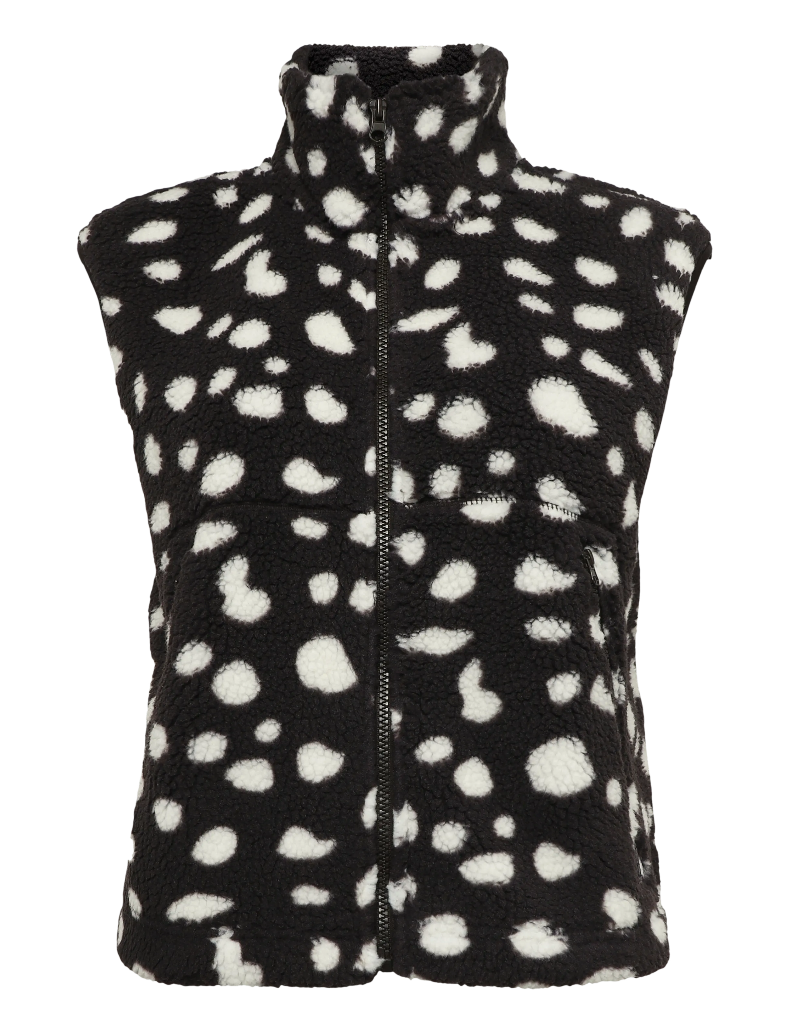 NOISY MAY NMMASEY AOP SHORT TEDDY VEST NOOS - Tøj - CHOCOLATE BROWN / brown