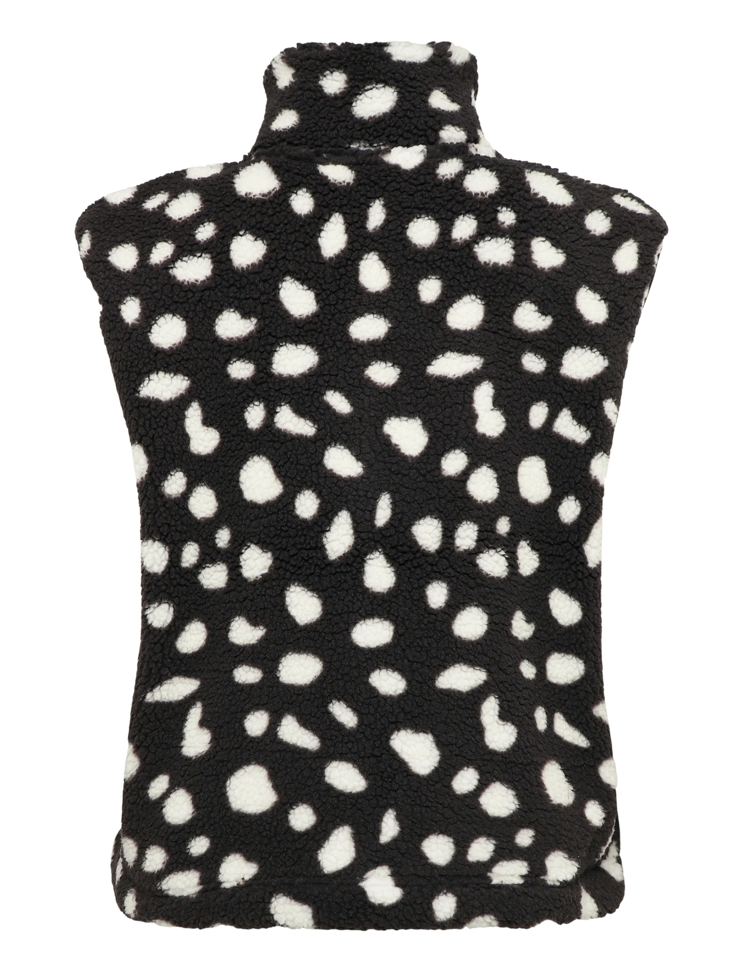 NOISY MAY - NMMASEY AOP SHORT TEDDY VEST NOOS - fleece- og teddyveste - chocolate brown - 1