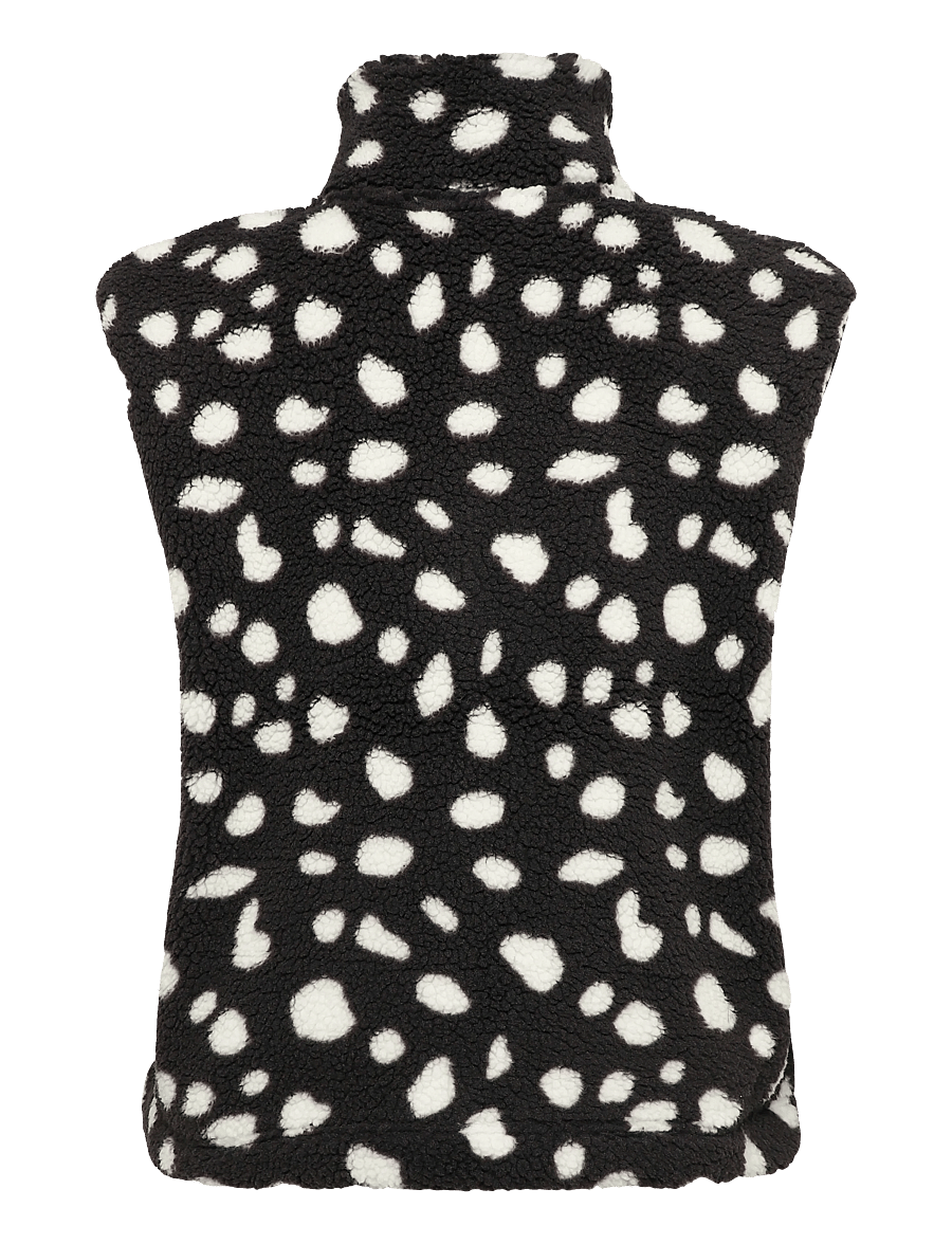 NOISY MAY - NMMASEY AOP SHORT TEDDY VEST NOOS - fleece- og teddyveste - chocolate brown - 1
