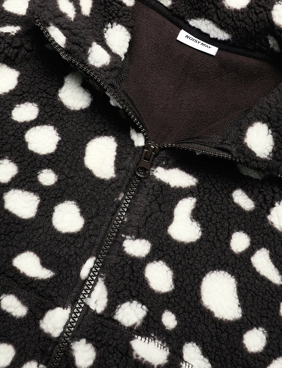 NOISY MAY - NMMASEY AOP SHORT TEDDY VEST NOOS - fleece- og teddyveste - chocolate brown - 2
