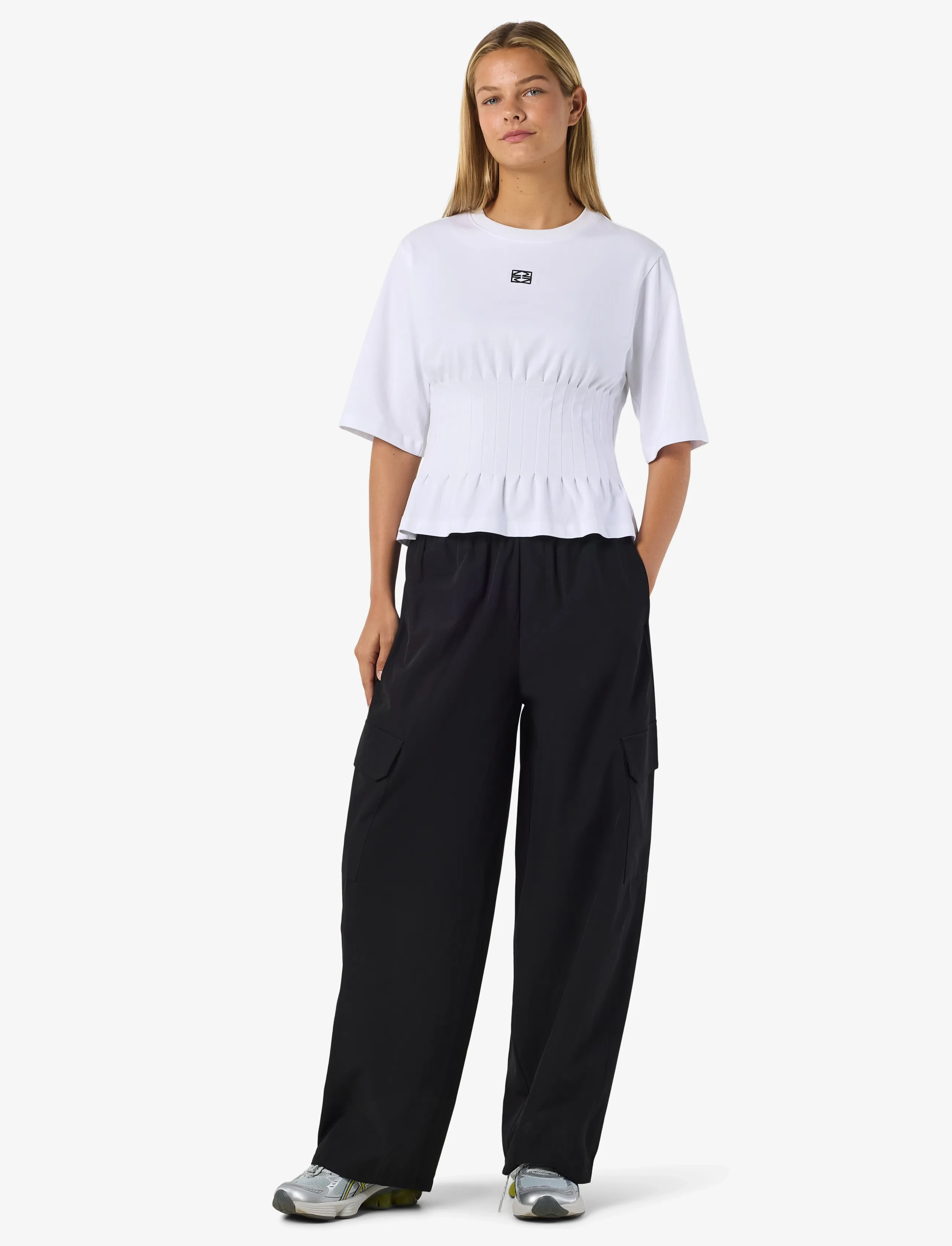 NOISY MAY Nmkirby Mw Barrel Pants cargobyxor dam – bild 2