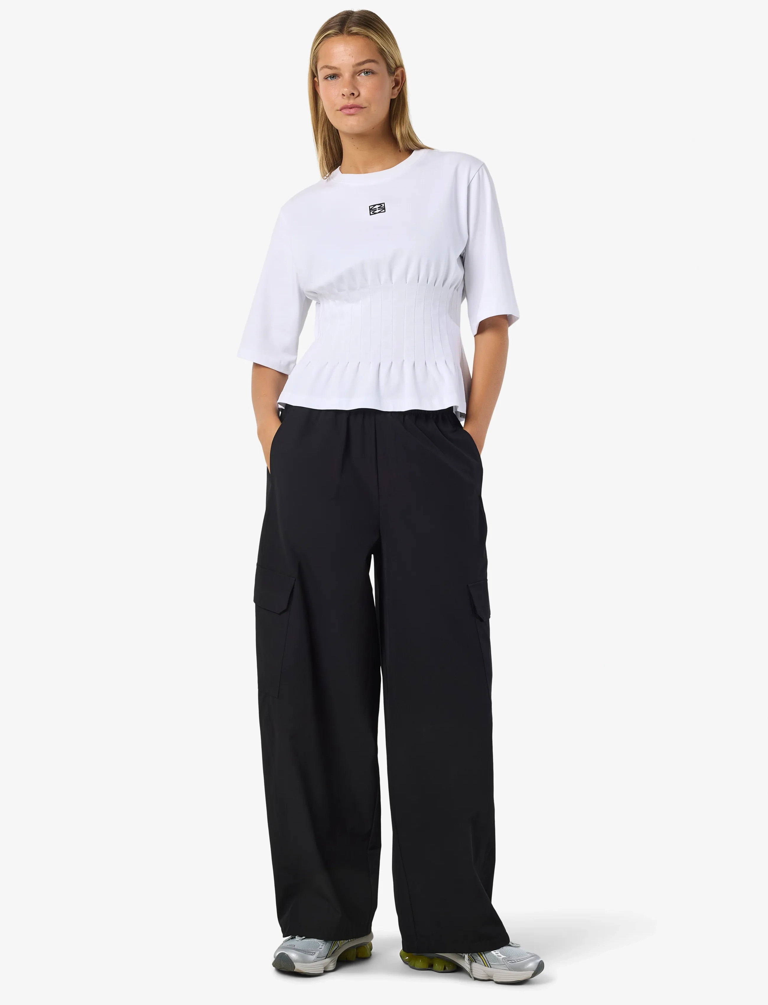 NOISY MAY Nmkirby Mw Barrel Pants cargobyxor dam – bild 4