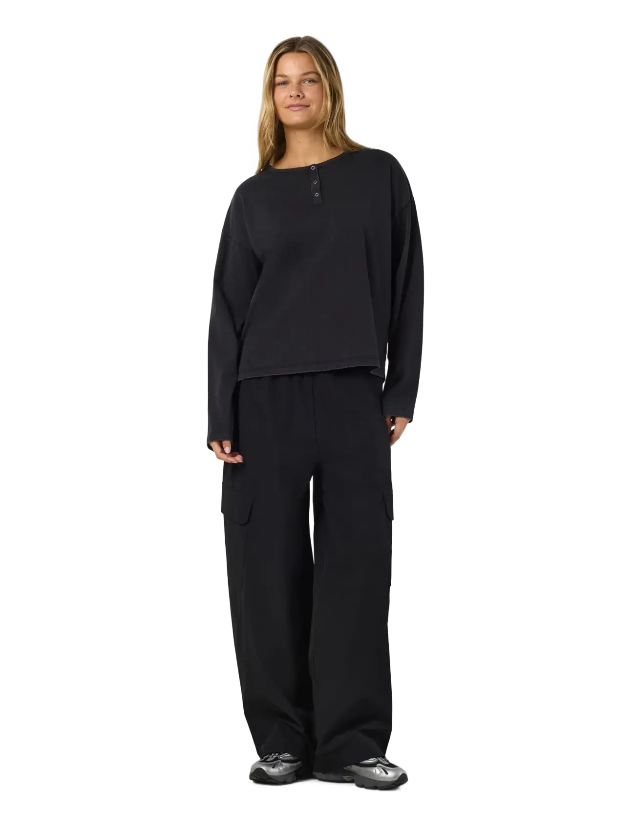 NOISY MAY - NMKIRBY MW BARREL PANTS - women - black - 2