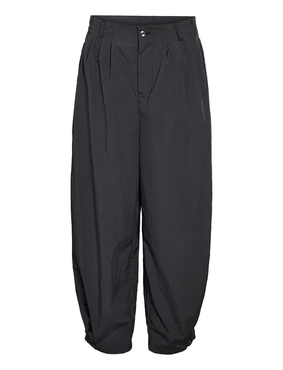 NOISY MAY - NMELIDE MW PLEAT BALOON PANT - barrel-bukser - obsidian - 1