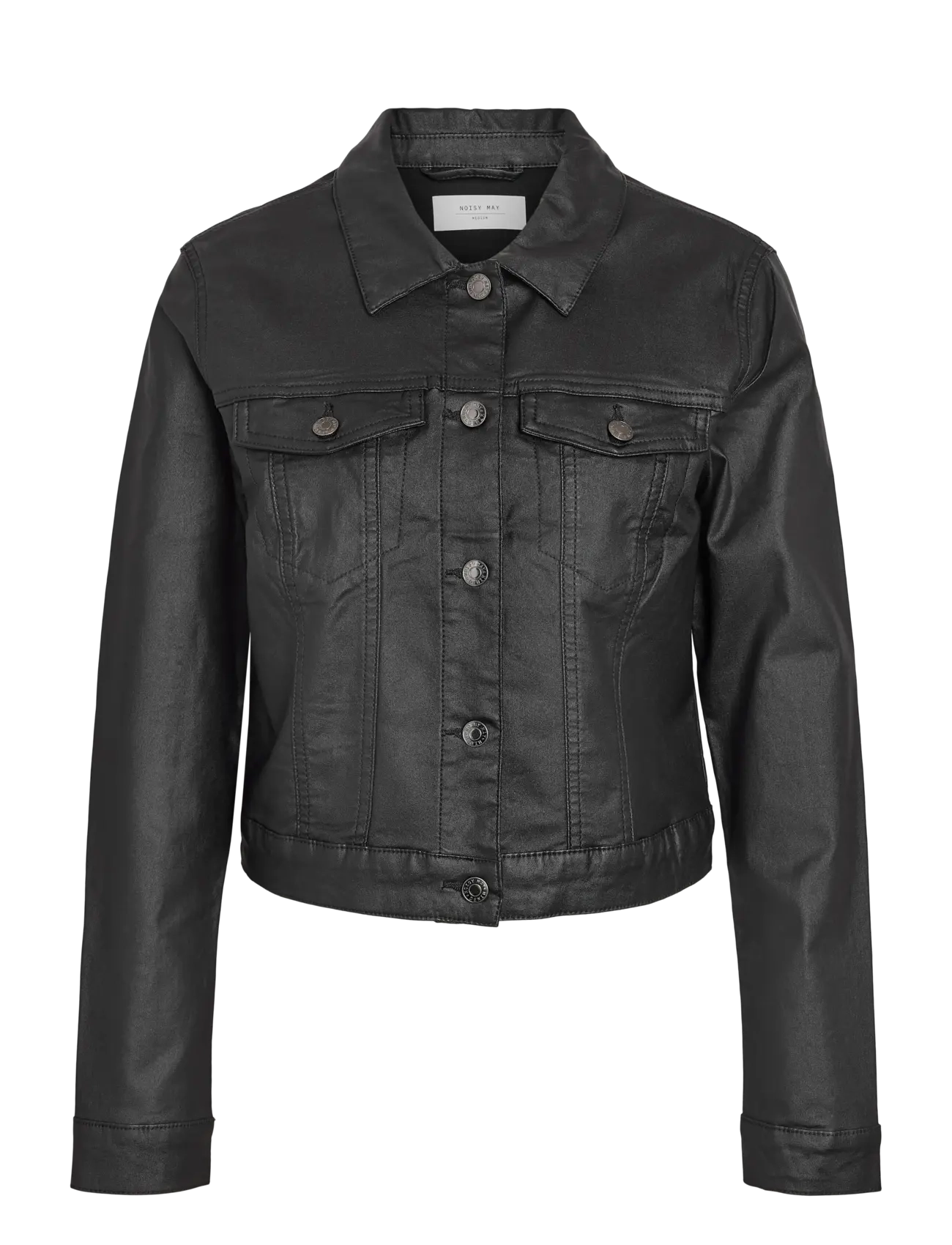 NOISY MAY - NMCOATED DEBRA LS JACKET NOOS - frühlingsjacken - black - 1
