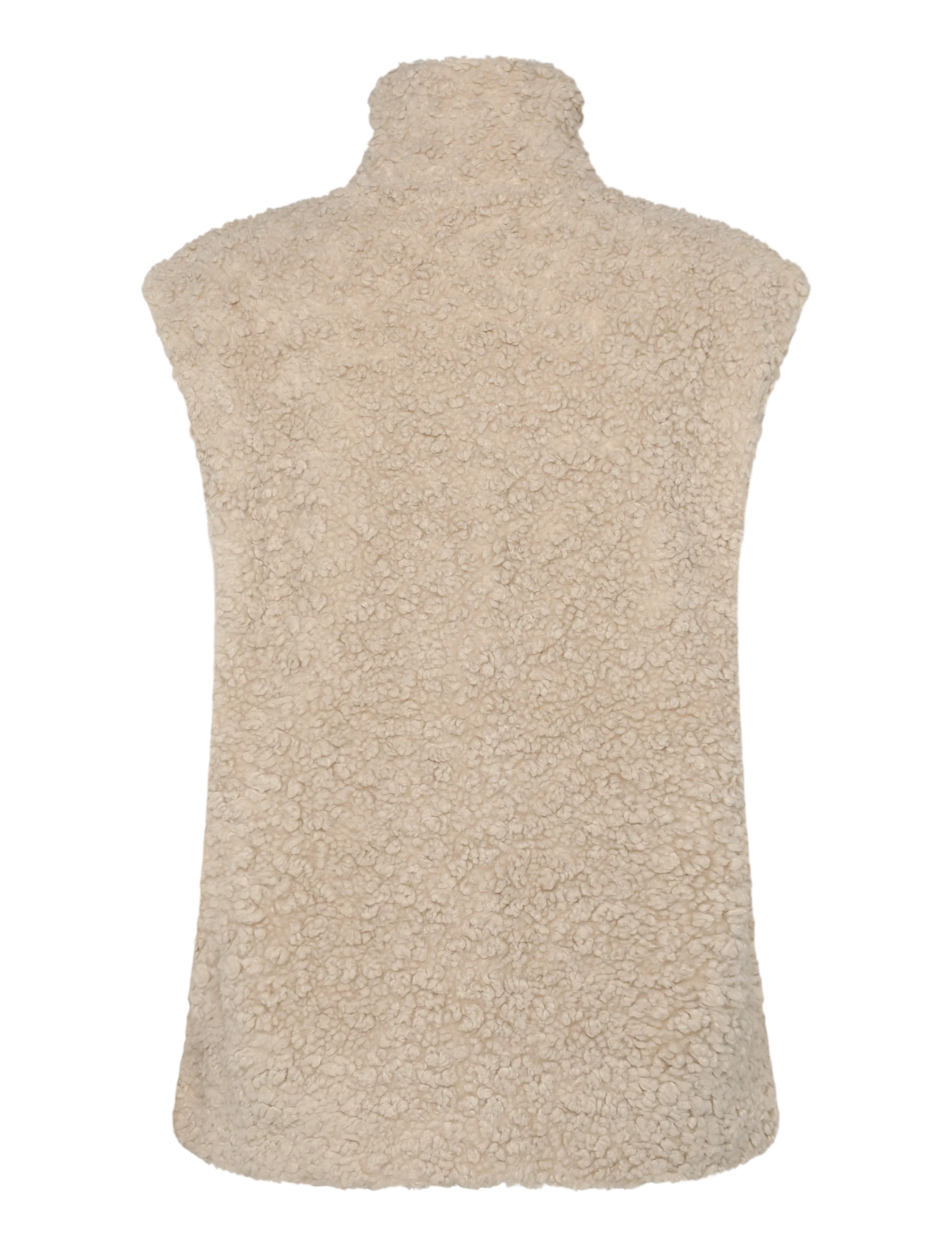 NOISY MAY - NMSARAH S/L HIGH NECK TEDDY VEST - birch - 2