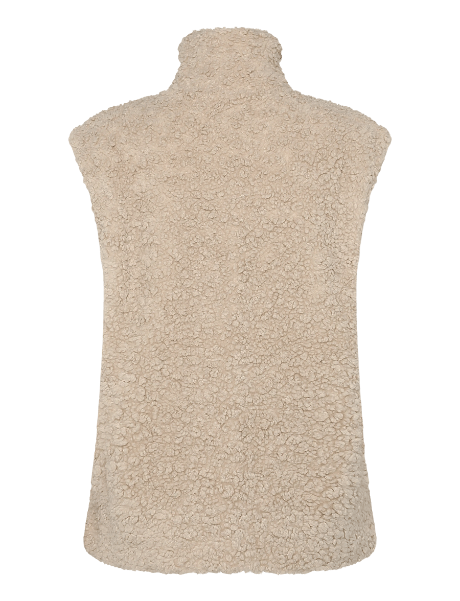 NOISY MAY - NMSARAH S/L HIGH NECK TEDDY VEST - fleece- og teddyveste - birch - 2