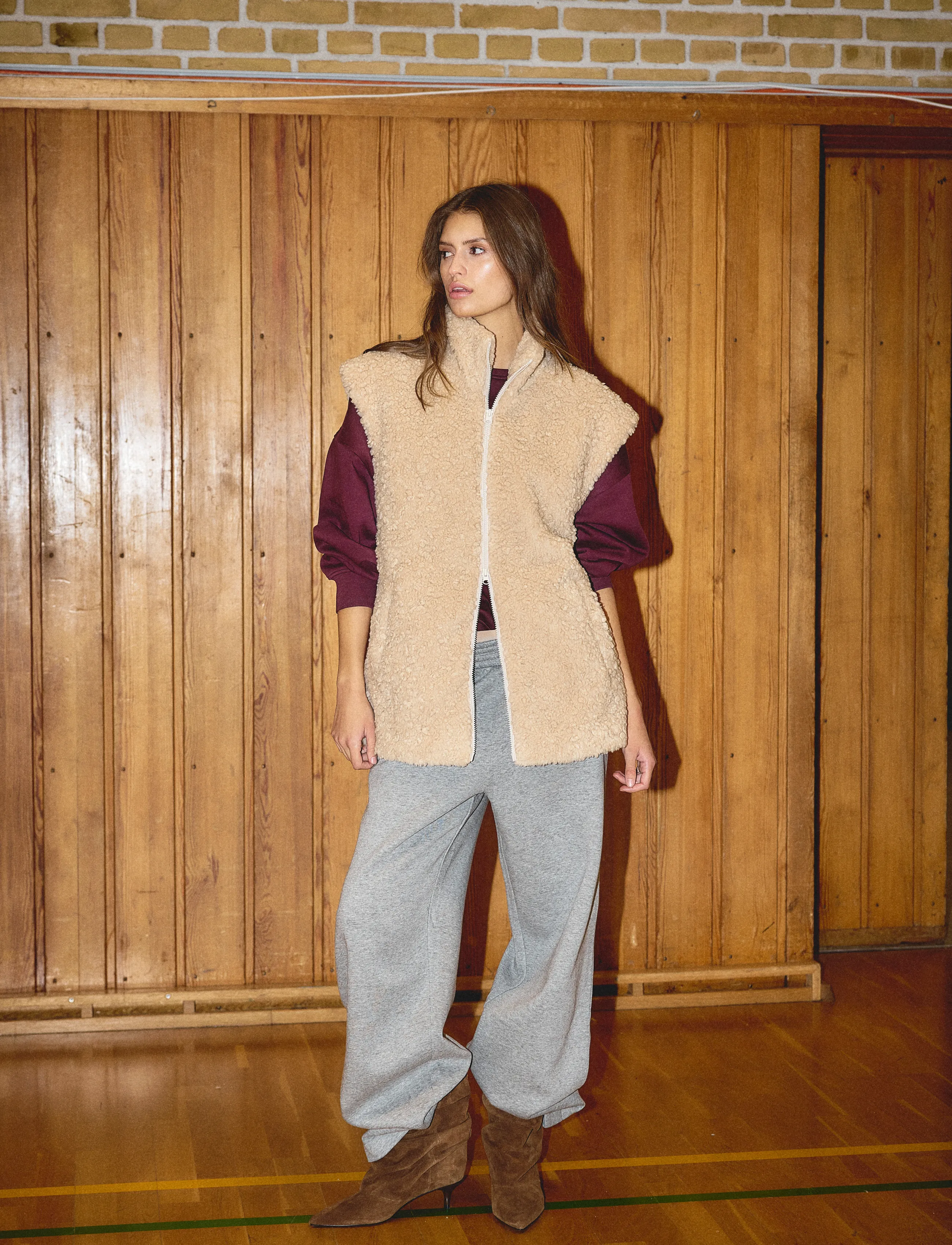NOISY MAY Nmsarah S/L High Neck Teddy Vest toppar & linnen dam – bild 7