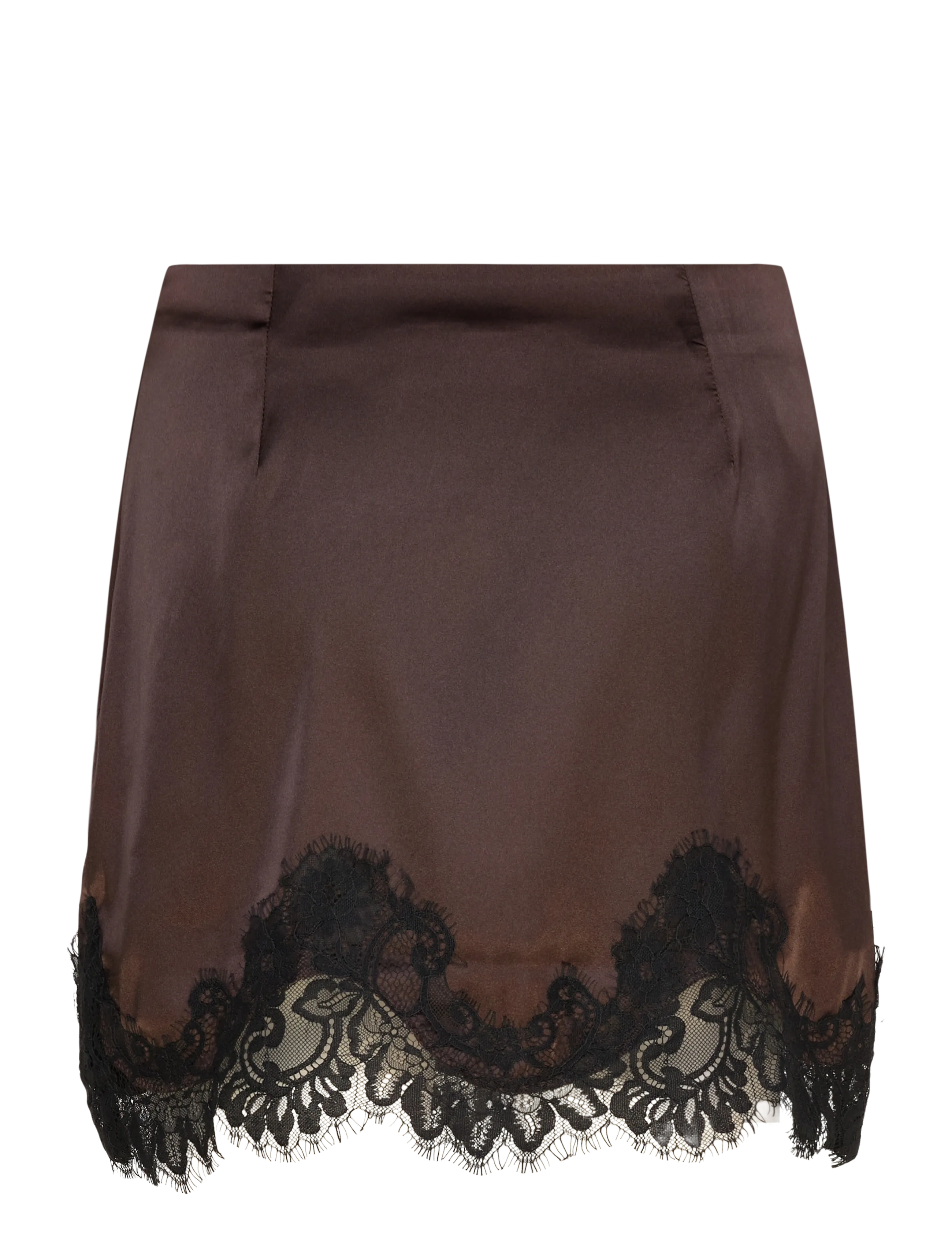 NOISY MAY - NMCELESTE MW SATIN SKIRT - satinröcke - chocolate brown - 1