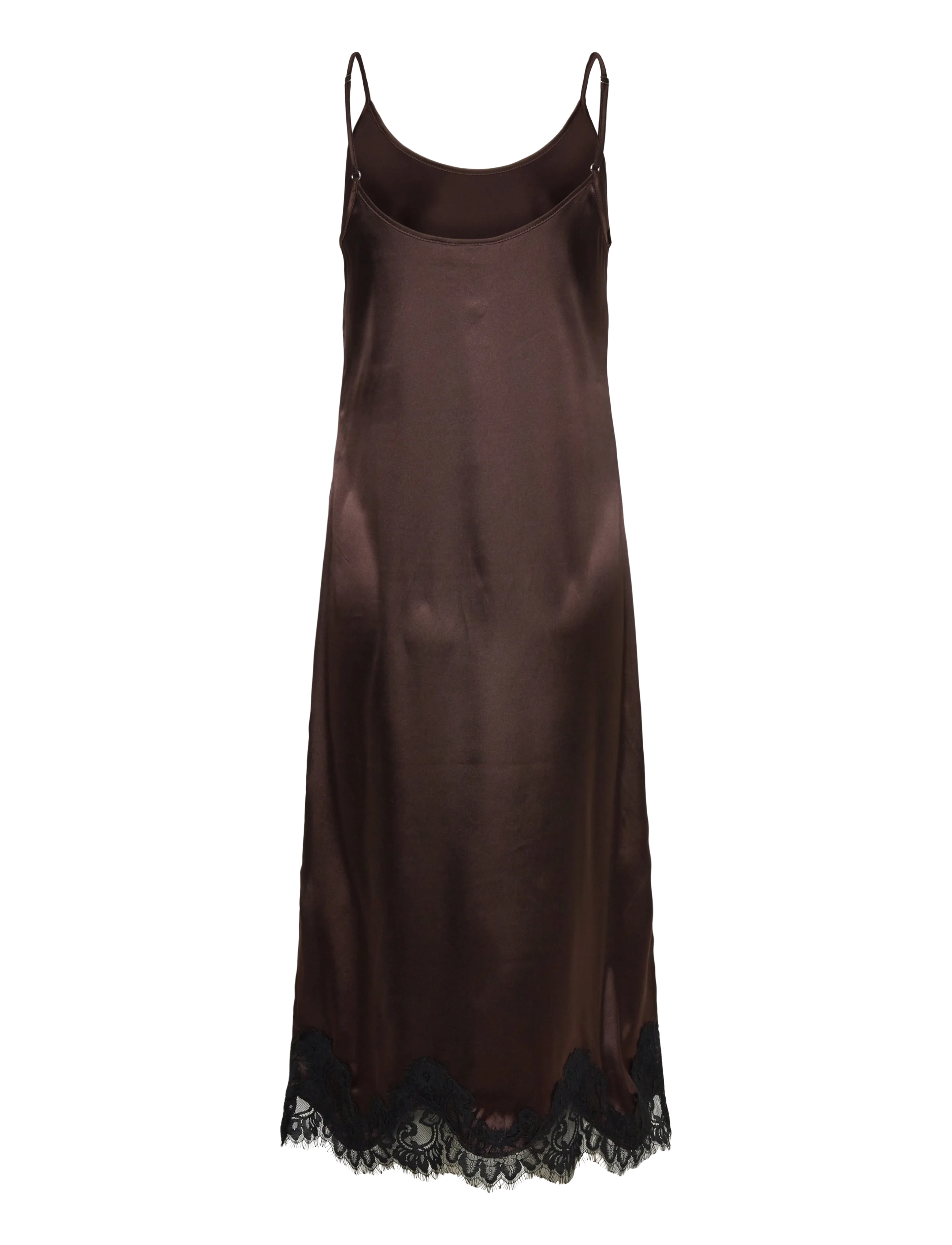 NOISY MAY - NMCELESTE S/L SATIN LACE DRESS - schlupfkleider - chocolate brown - 2