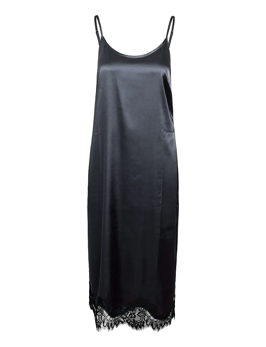 NOISY MAY - NMCELESTE S/L SATIN LACE DRESS - schlupfkleider - ombre blue - 1