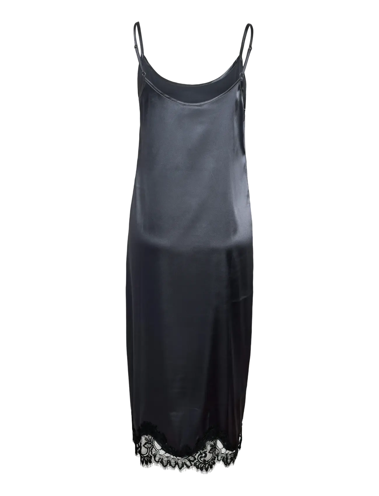 NOISY MAY - NMCELESTE S/L SATIN LACE DRESS - midiklänningar - ombre blue - 2