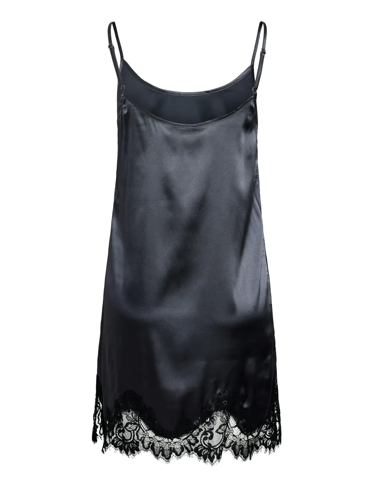 NOISY MAY - NMCELESTE S/L SATIN LACE SHORT DRESS - slip dresses - ombre blue - 2