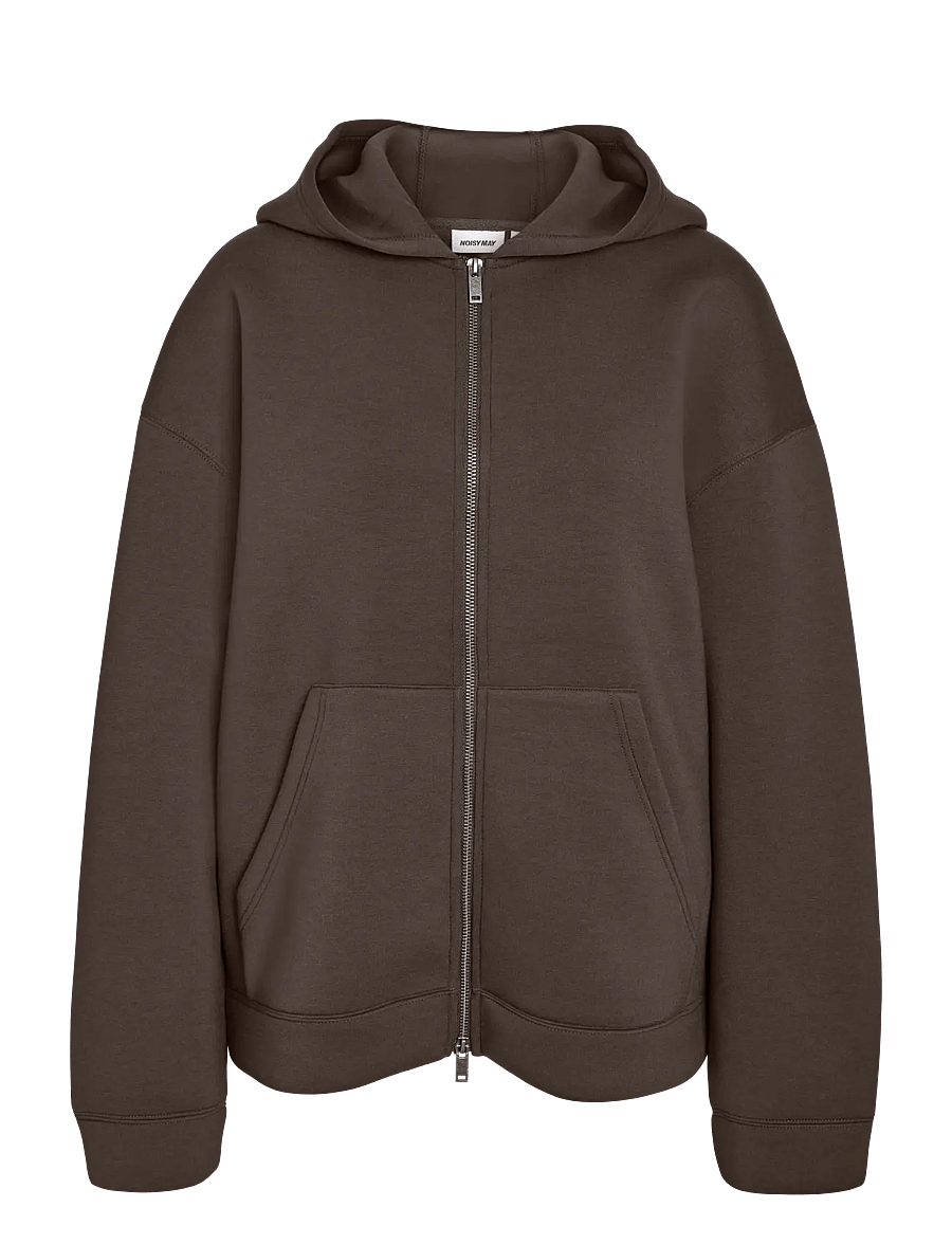 NOISY MAY - NMWEEK L/S SCUBA HOODIE JRS - kapuutsiga pusad - chocolate brown - 0