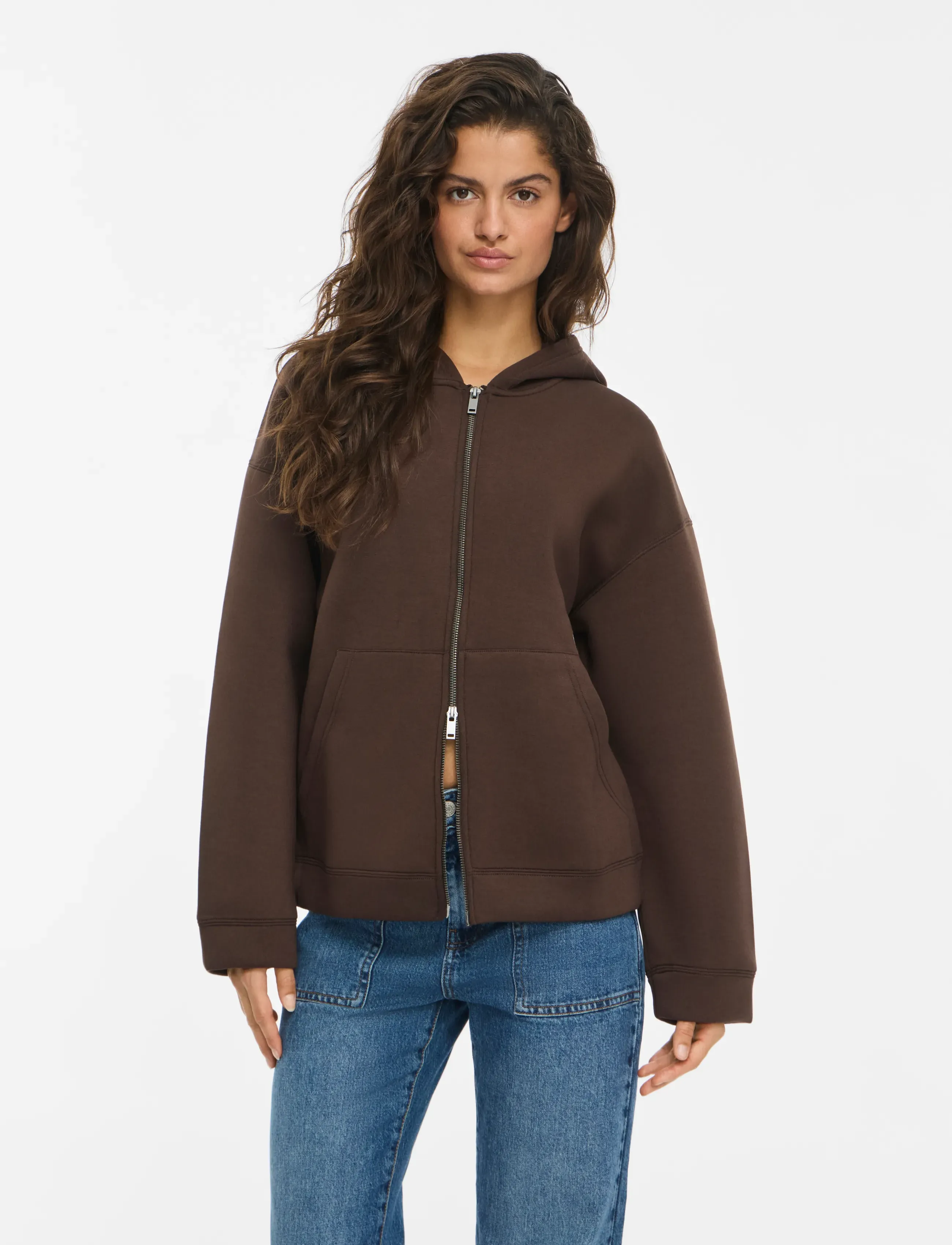 NOISY MAY NMWEEK L/S SCUBA HOODIE JRS - NOISY MAY - CHOCOLATE BROWN / brown