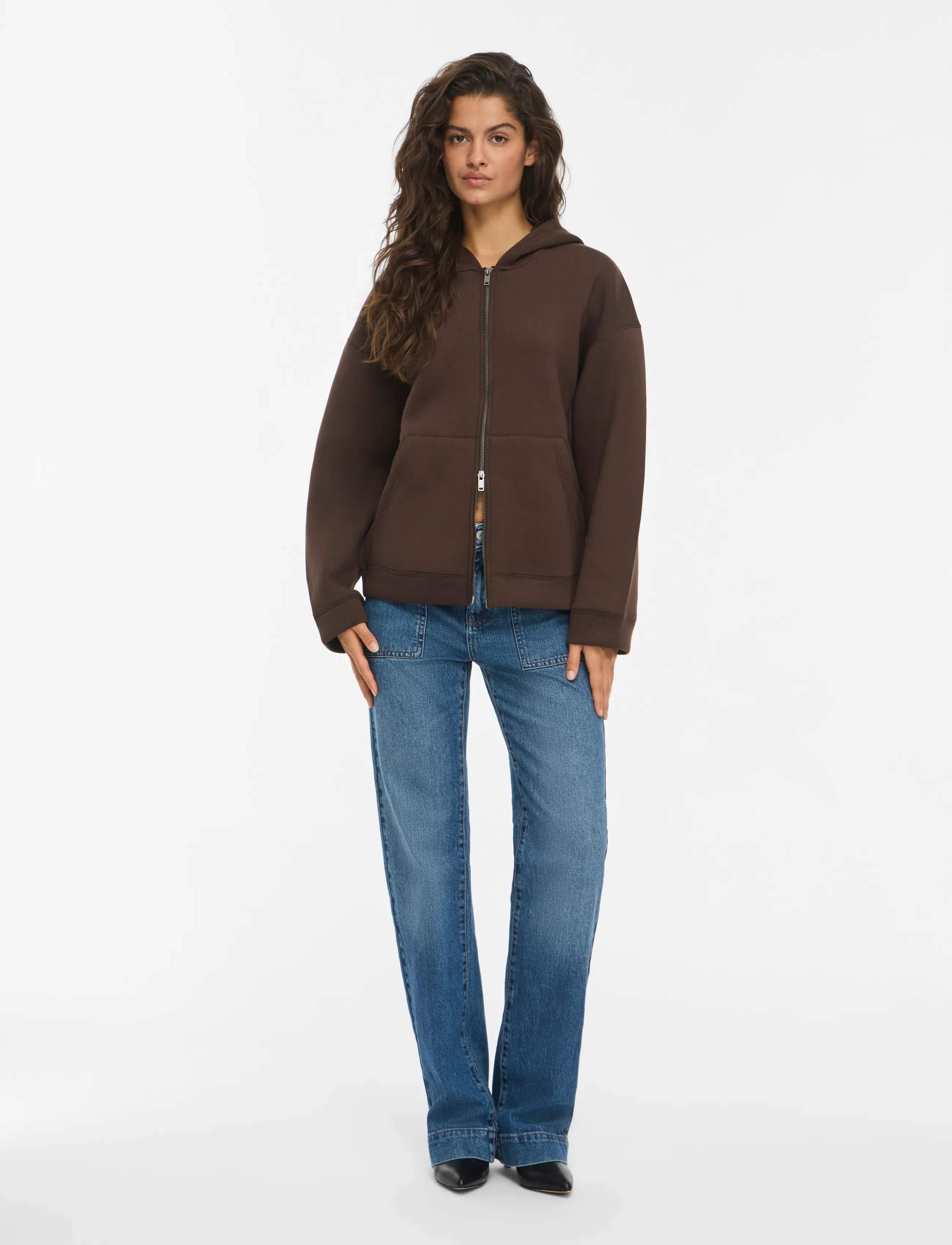 NOISY MAY - NMWEEK L/S SCUBA HOODIE JRS - autumn savings - chocolate brown - 4