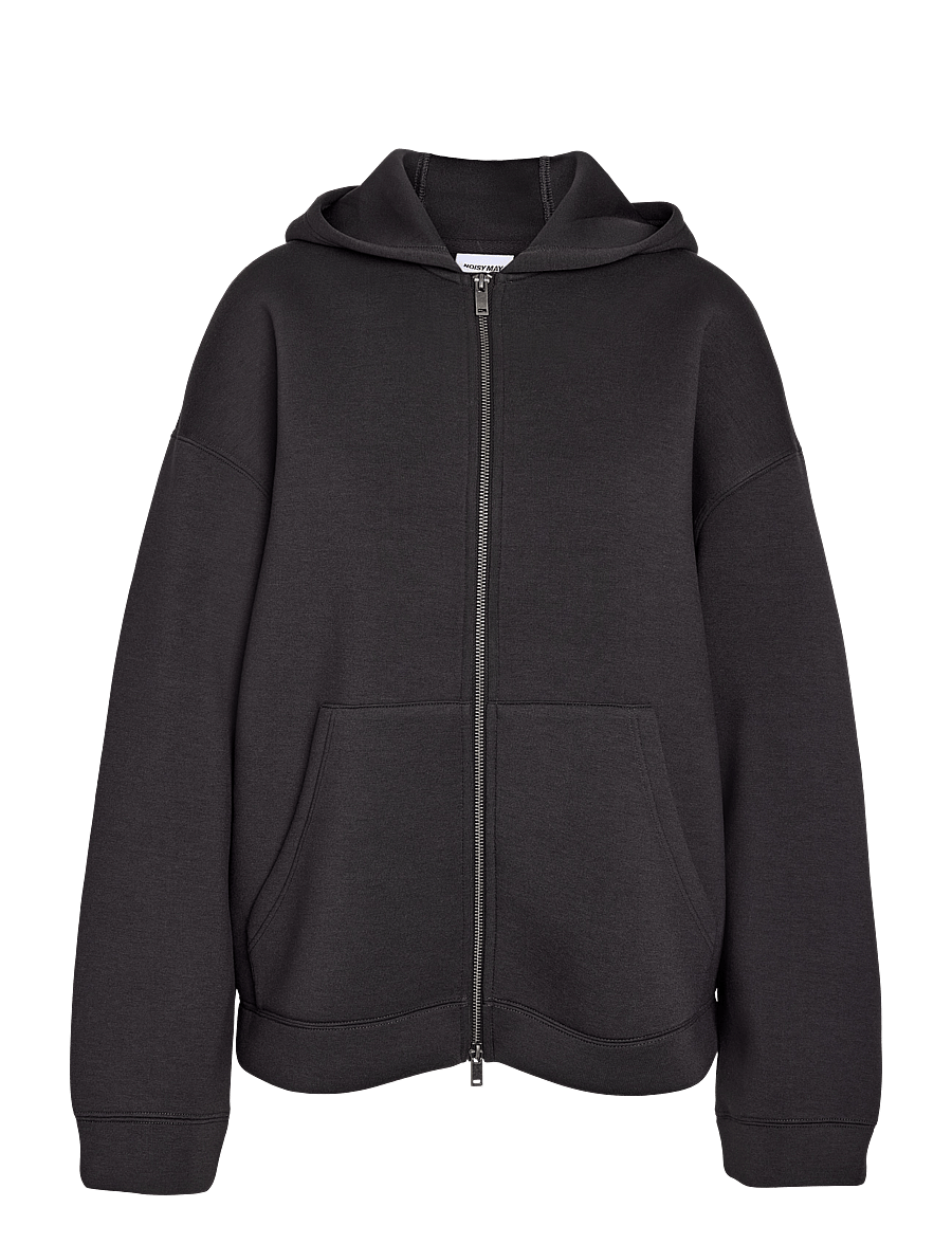 NOISY MAY - NMWEEK L/S SCUBA HOODIE JRS - kapuzenpullover - obsidian - 0