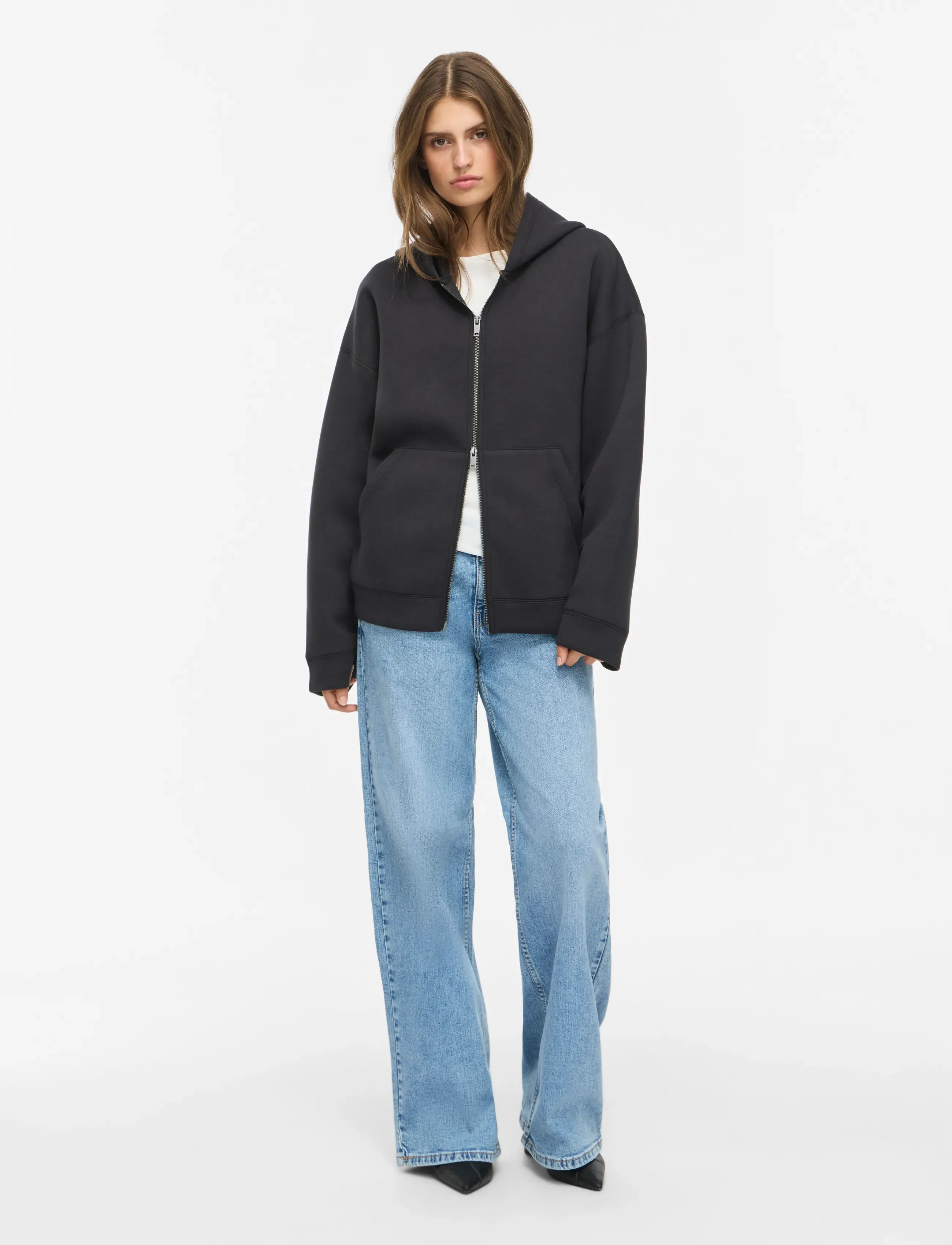 NOISY MAY - NMWEEK L/S SCUBA HOODIE JRS - hættetrøjer - obsidian - 4