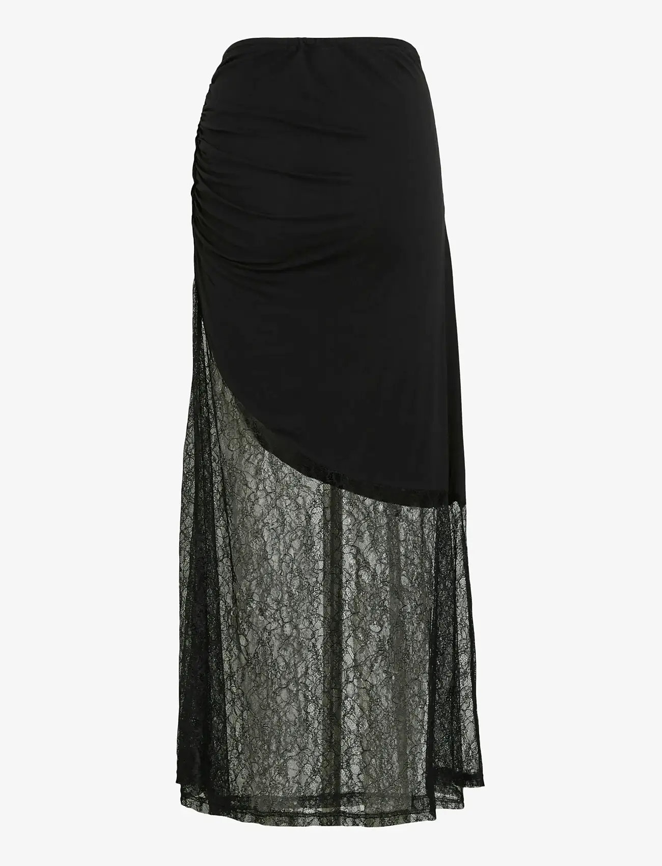 NOISY MAY - NMNORA MW ANKLE LACE SKIRT - maxi nederdele - black - 2