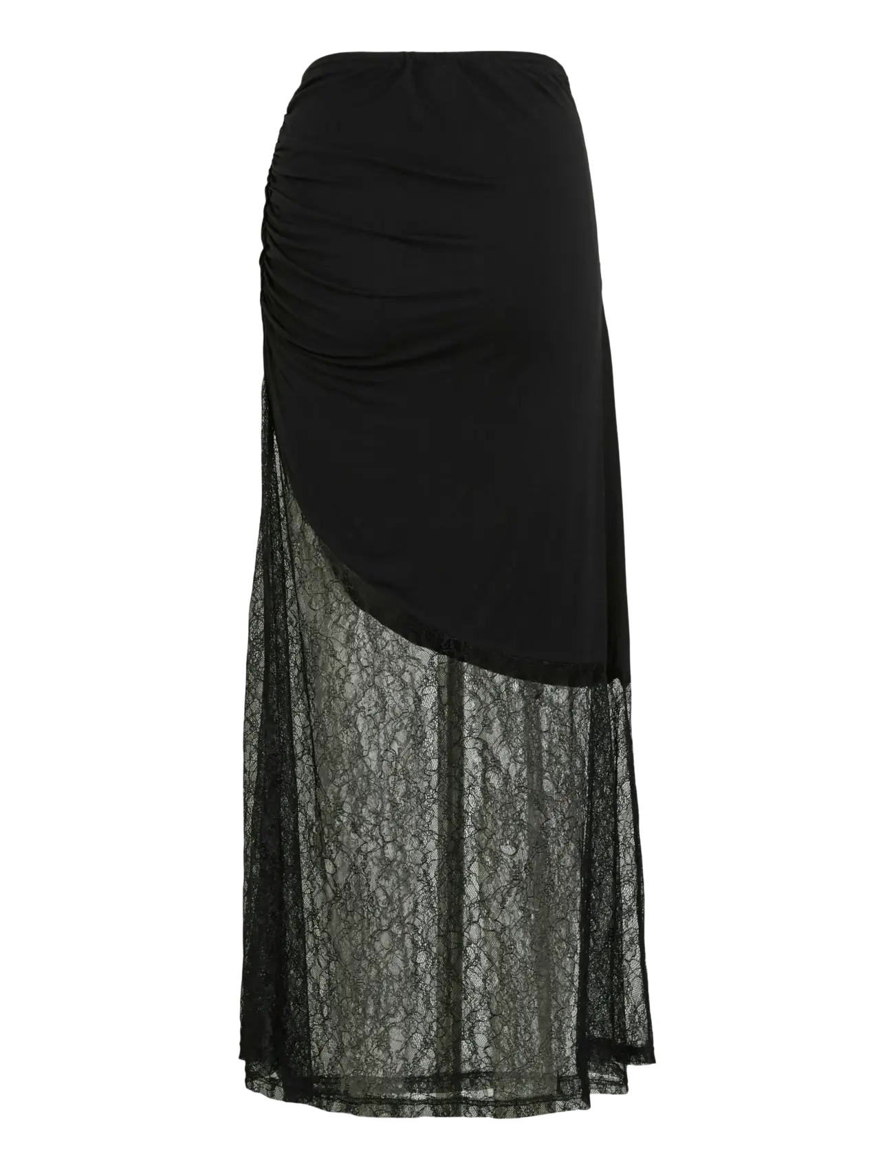 NOISY MAY - NMNORA MW ANKLE LACE SKIRT - maxi nederdele - black - 2