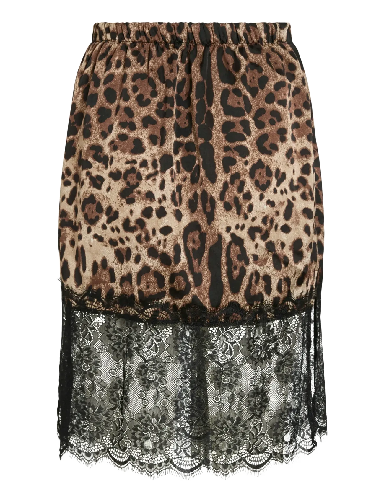 NOISY MAY - NMINFERNO MW SHORT SATIN LACE SKIRT - satinnederdele - black - 2
