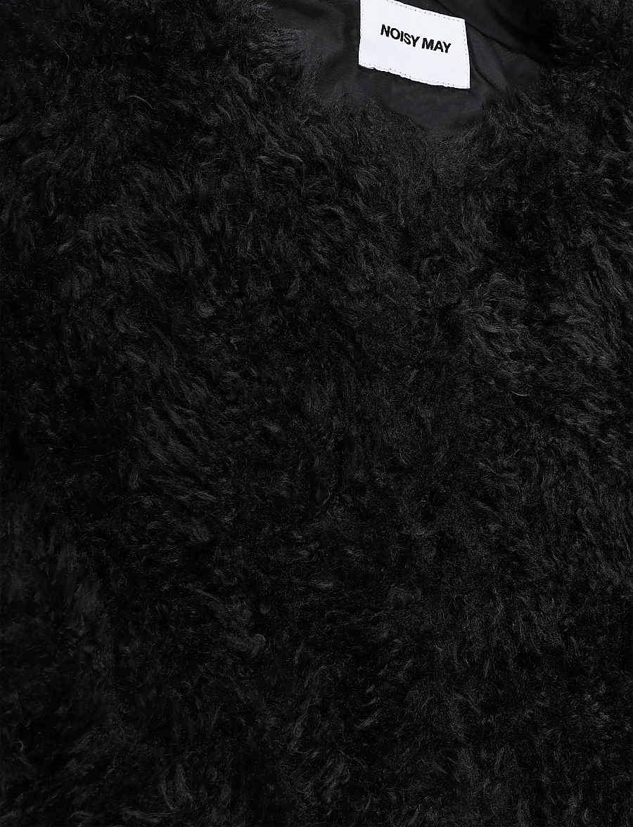 NOISY MAY - NMISABELLE VEST - fleece- och teddyvästar - obsidian - 2