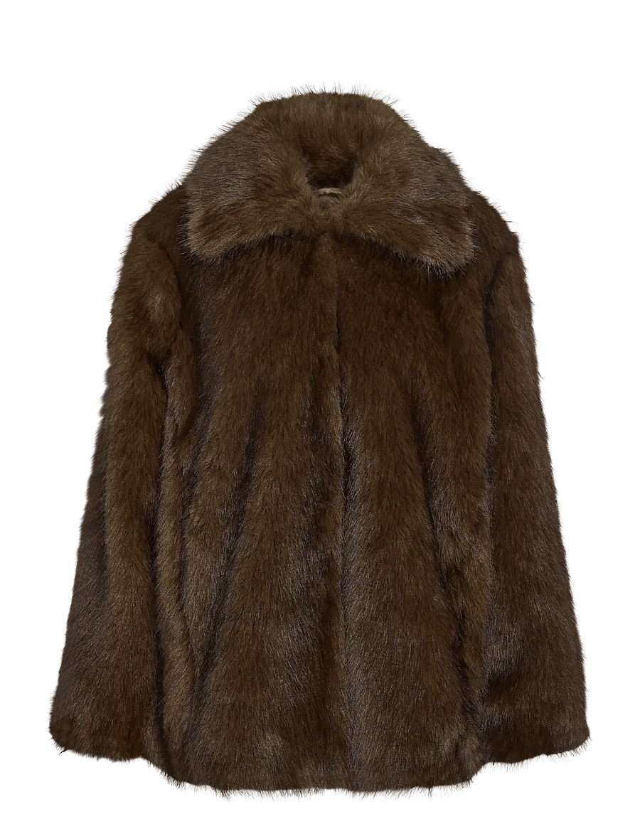 NOISY MAY - NMARIA JACKET - faux fur jakker - chocolate brown - 1