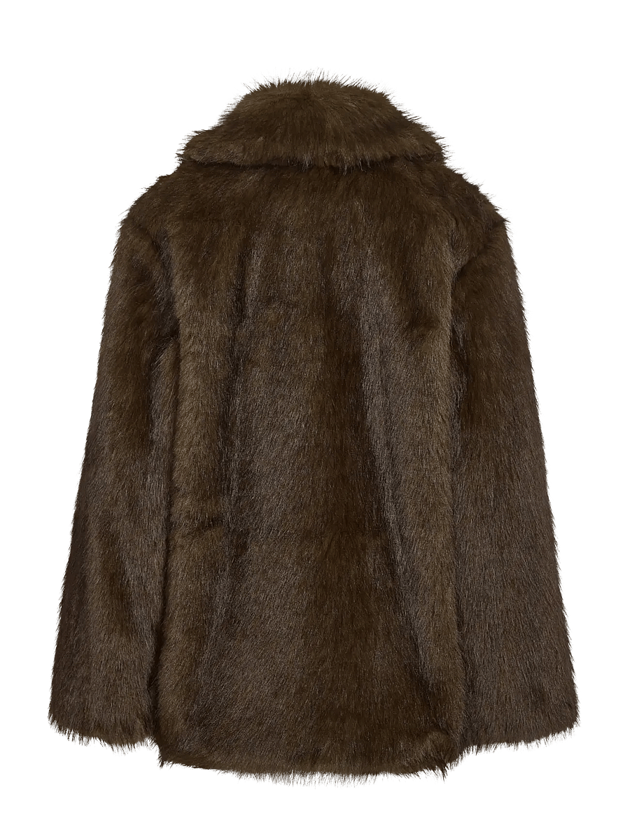 NOISY MAY - NMARIA JACKET - faux fur jakker - chocolate brown - 2