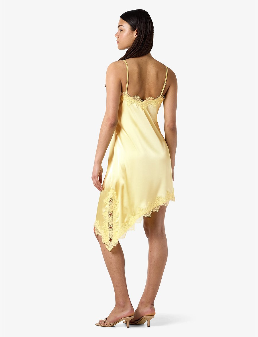 NOISY MAY - NMSOFIE S/L SATIN LACE DRESS /TNT8 - vabalt langevad slip-kleidid - french vanilla - 4