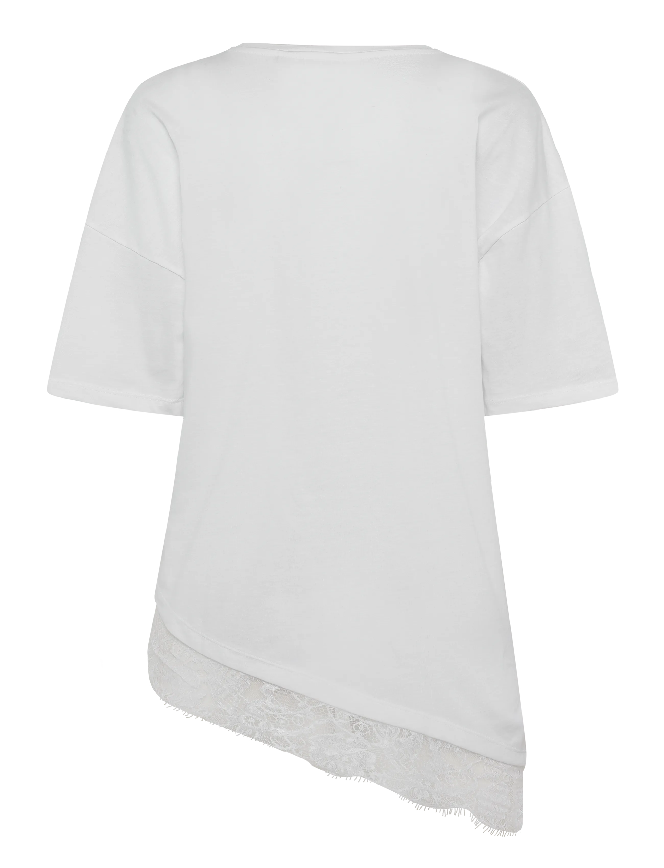 NOISY MAY - NMEASY LACE DETAIL S/S T-SHIRT /TNT - die niedrigsten preise - bright white - 2
