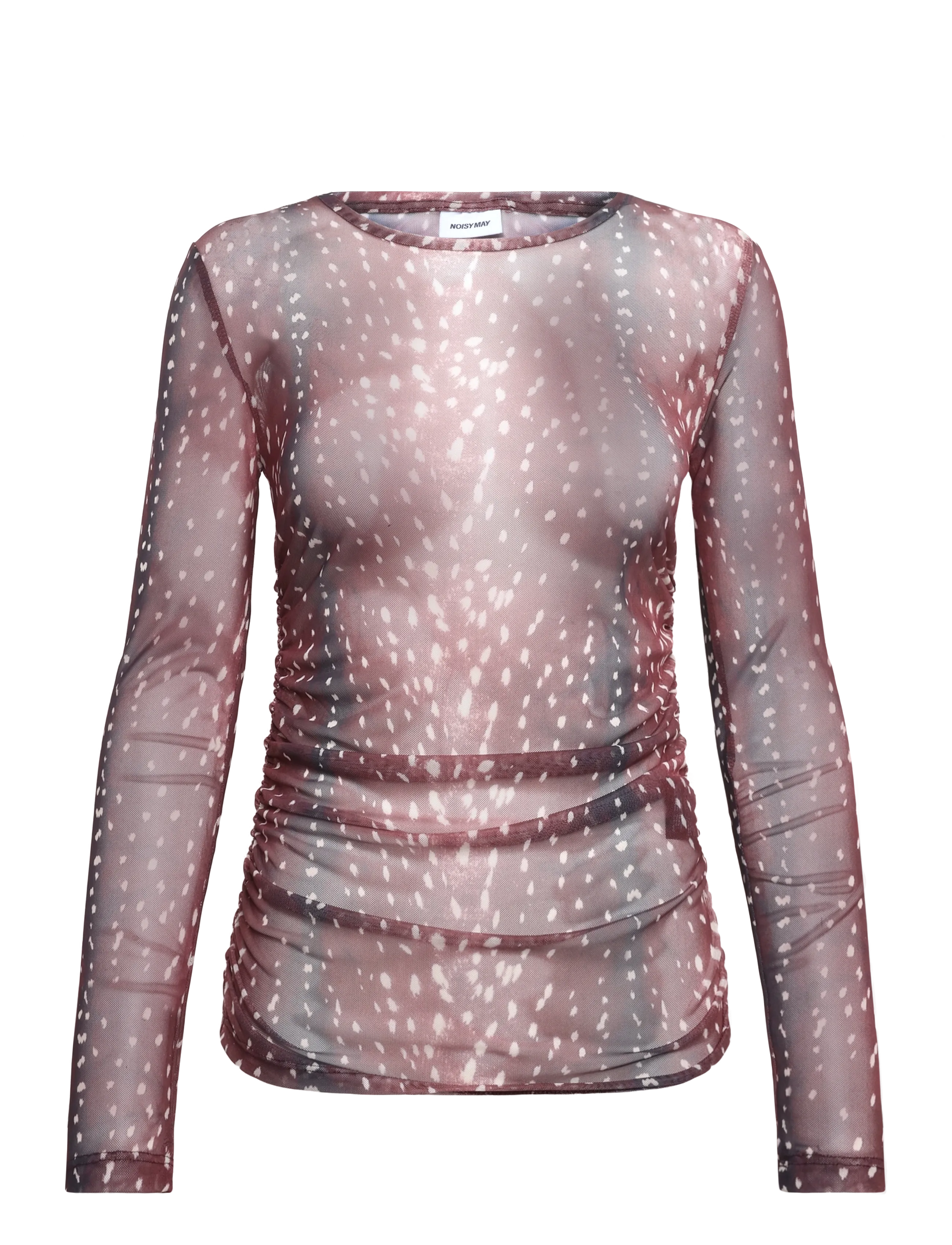NOISY MAY NMDEER L/S RUCHING TOP JRS - Neuheiten - COGNAC / burgundy