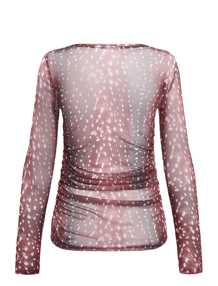 NOISY MAY - NMDEER L/S RUCHING TOP JRS - langärmlige tops - cognac - 2