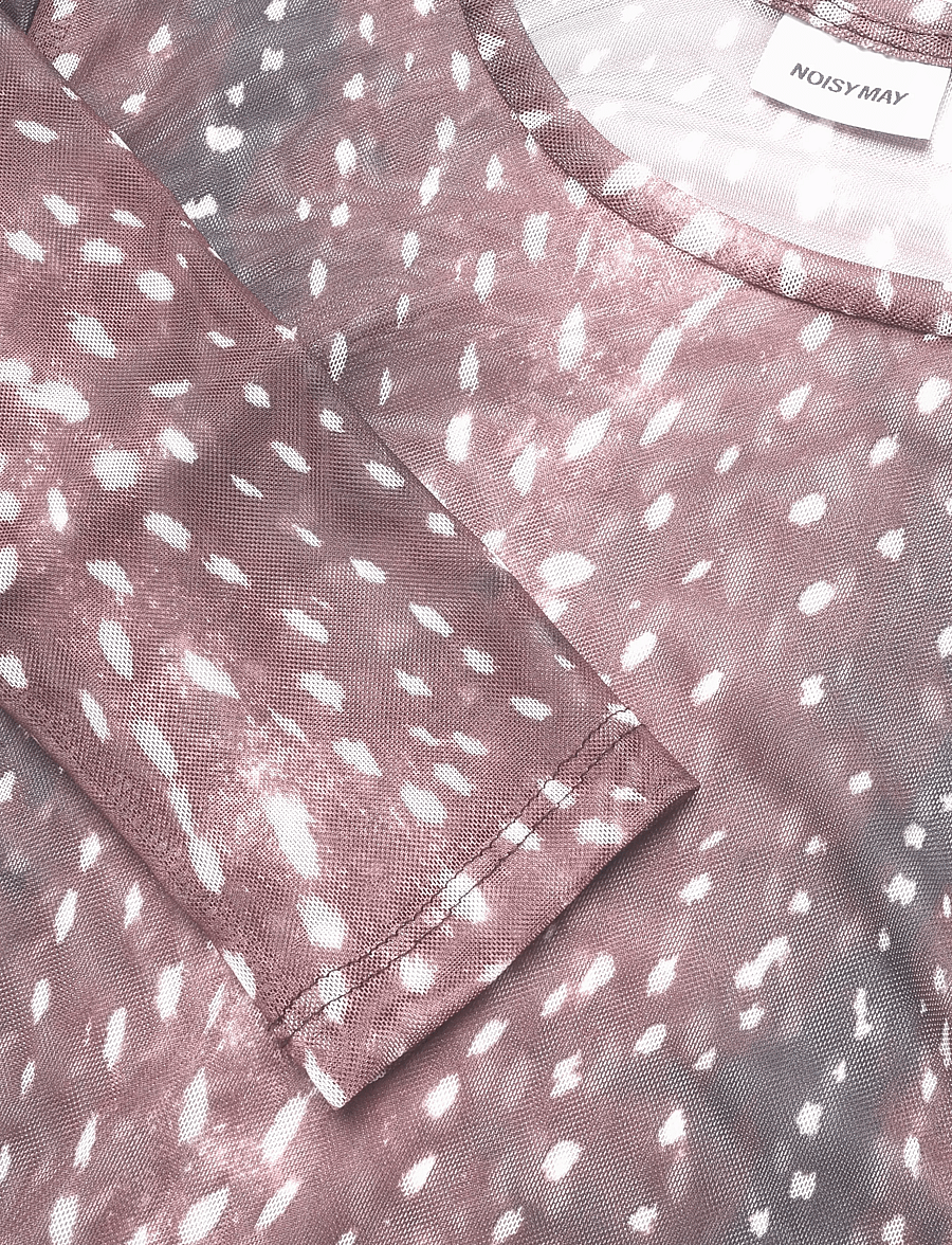 NOISY MAY - NMDEER L/S RUCHING TOP JRS - langärmlige tops - cognac - 3