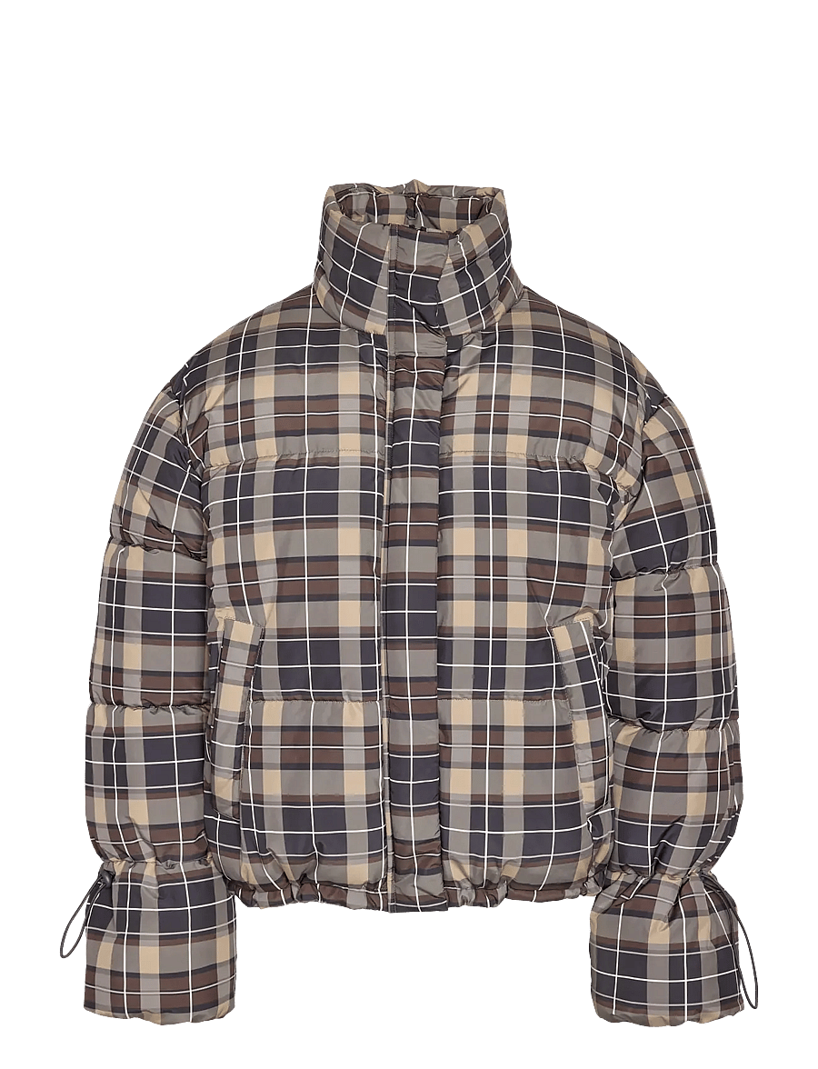 NOISY MAY - NMROSY AOP PUFFER JACKET - talvejoped - chocolate brown - 1