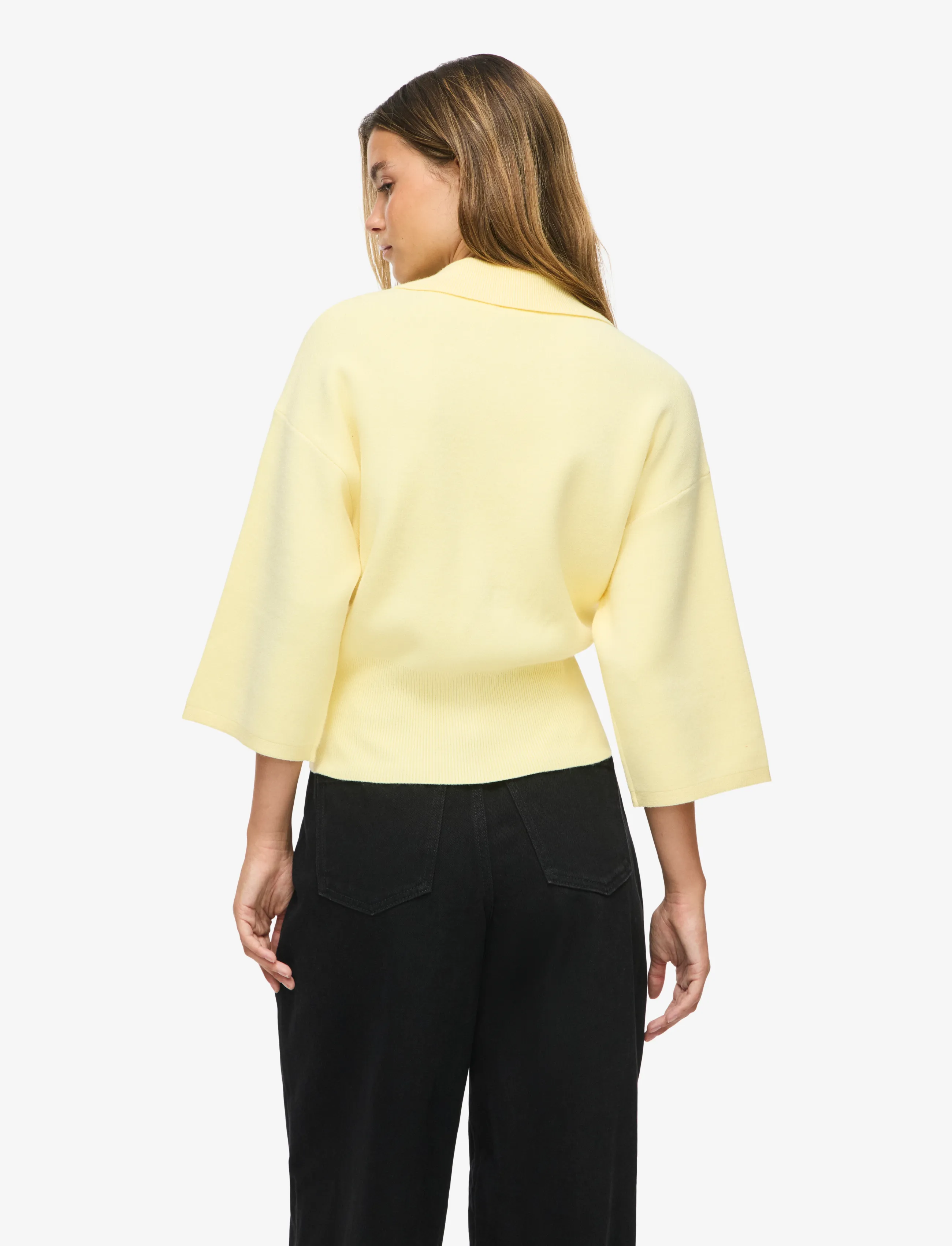 Nmshyla 3/4 Sleeve Knit Polo Cardigan 2