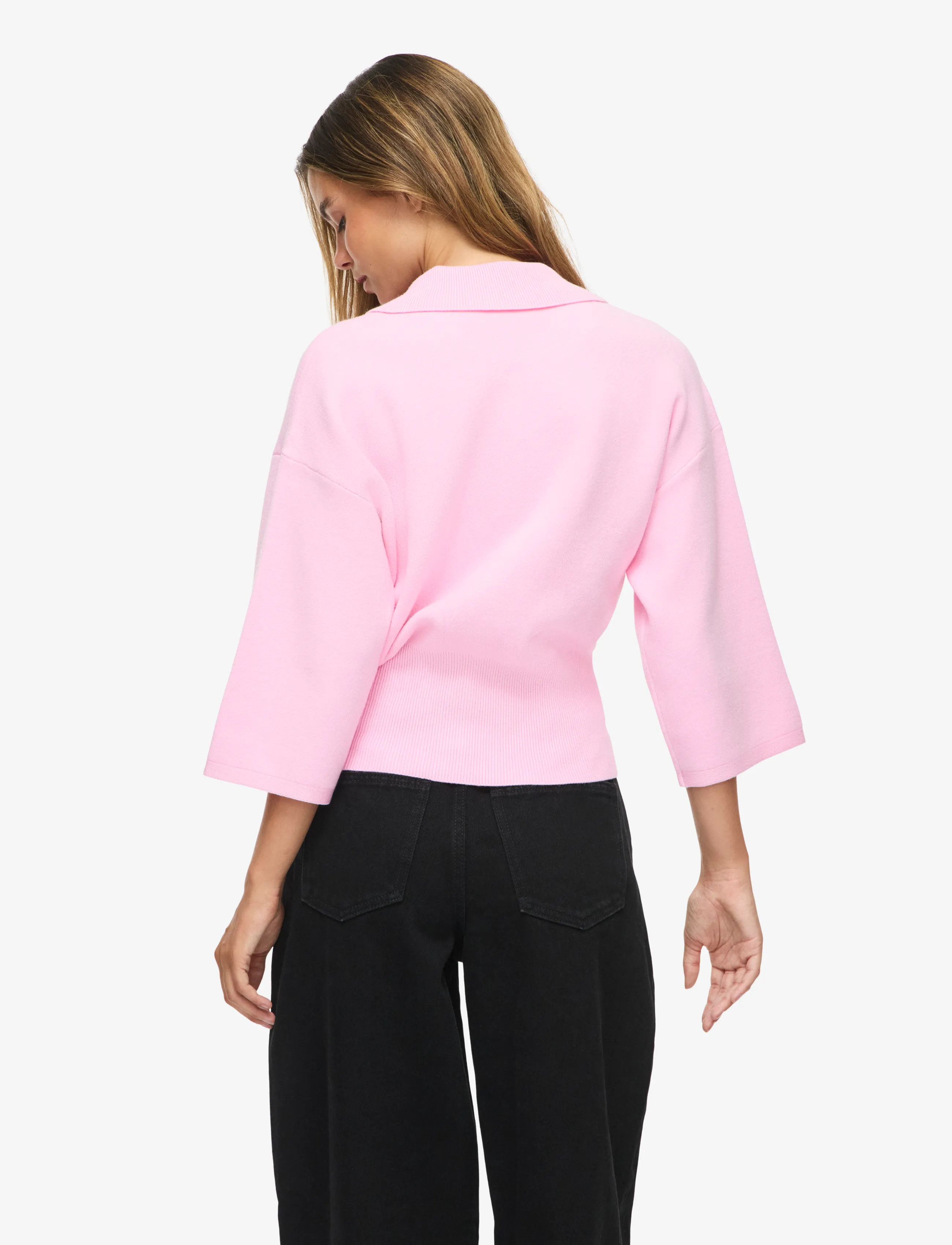 Nmshyla 3/4 Sleeve Knit Polo Cardigan 2