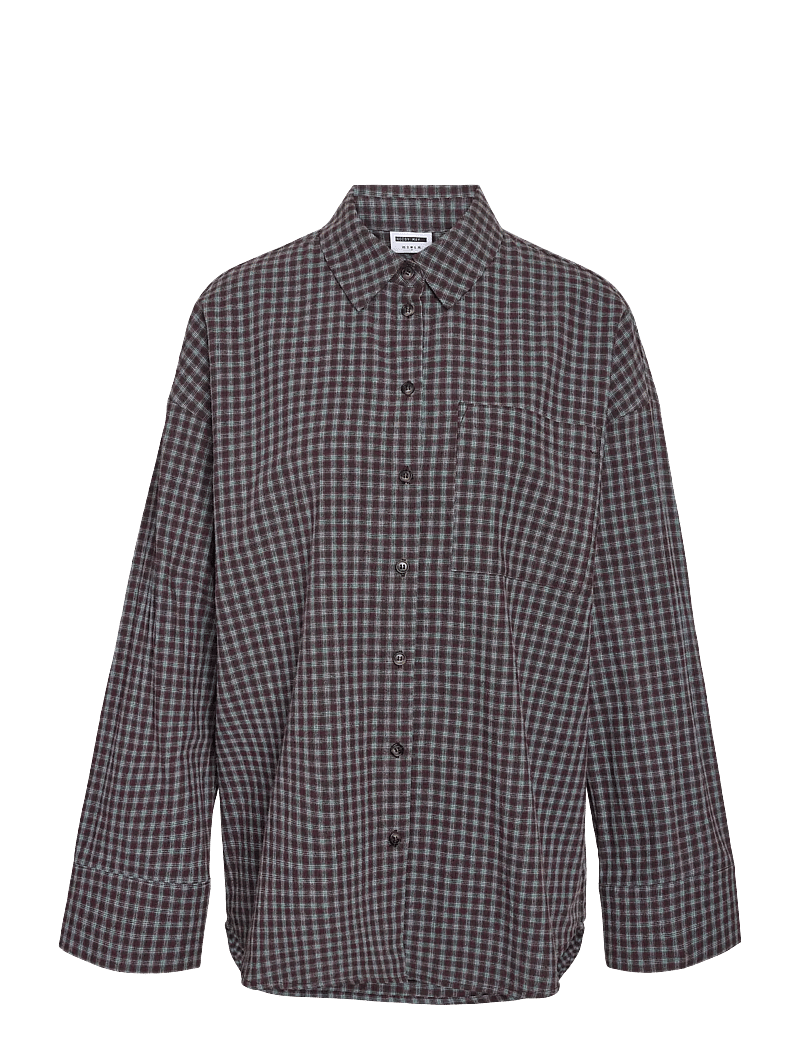 NOISY MAY - NMHAILEY ZOE L/S CHECK SHIRT /TNT10 - langärmlige hemden - chocolate brown - 1