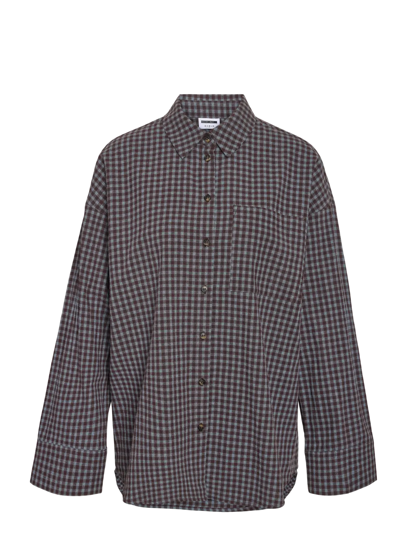 NOISY MAY NMHAILEY ZOE L/S CHECK SHIRT /TNT10 - Transitional Layering - CHOCOLATE BROWN / brown