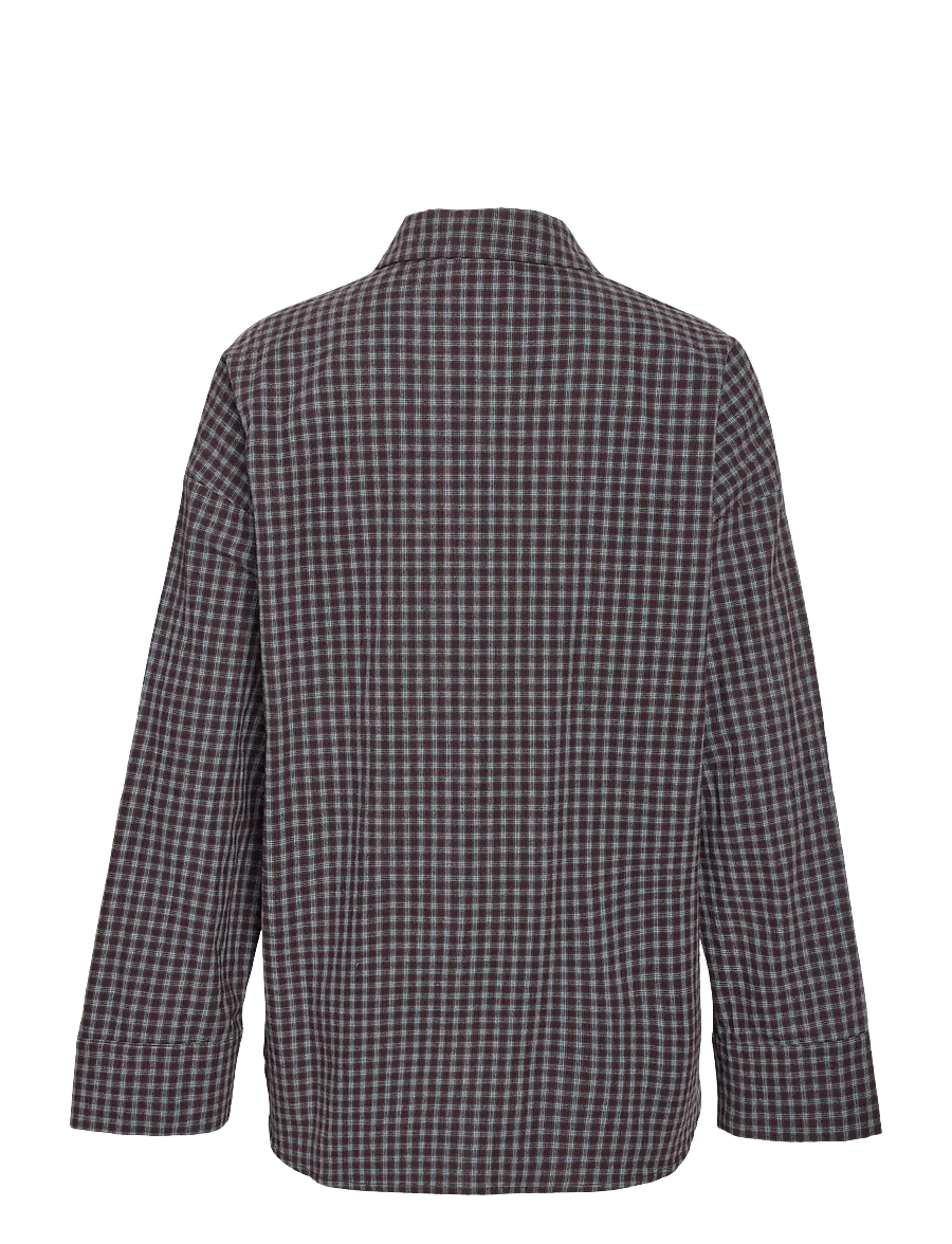 NOISY MAY - NMHAILEY ZOE L/S CHECK SHIRT /TNT10 - langärmlige hemden - chocolate brown - 2
