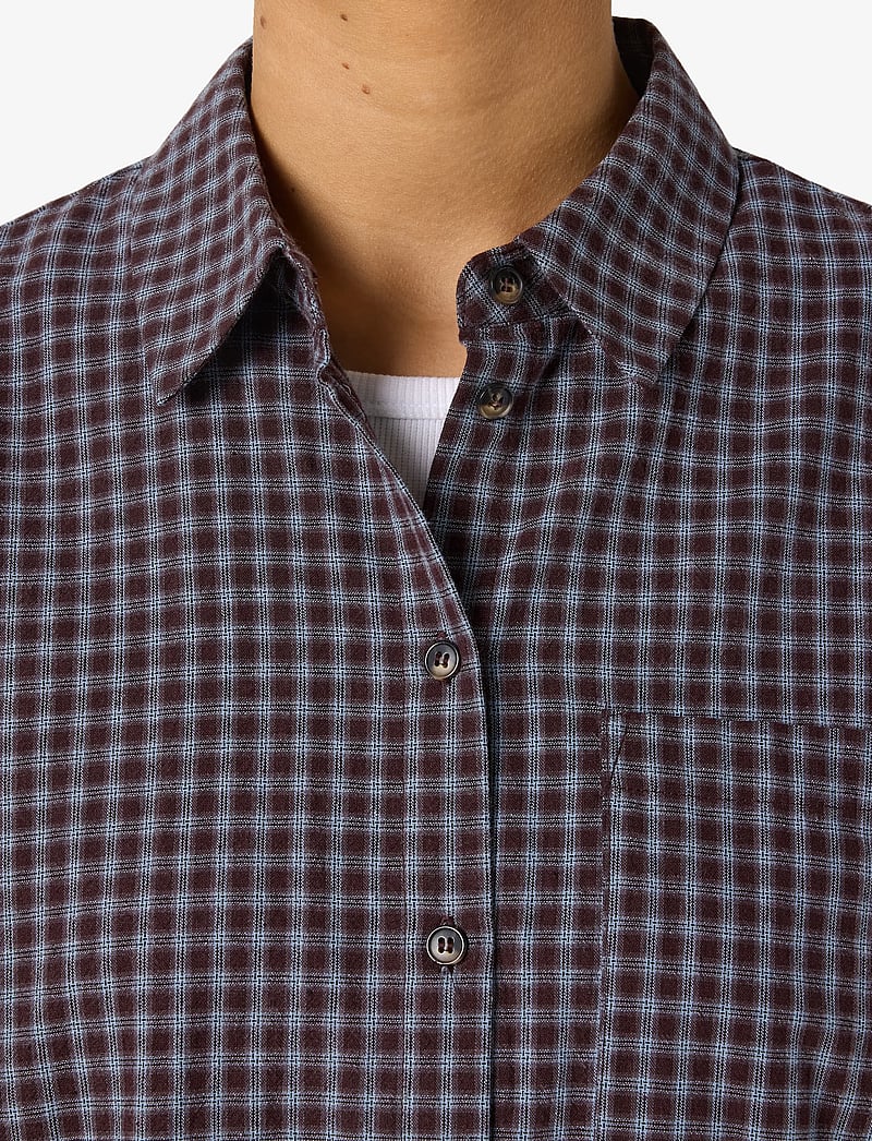 NOISY MAY - NMHAILEY ZOE L/S CHECK SHIRT /TNT10 - langärmlige hemden - chocolate brown - 5